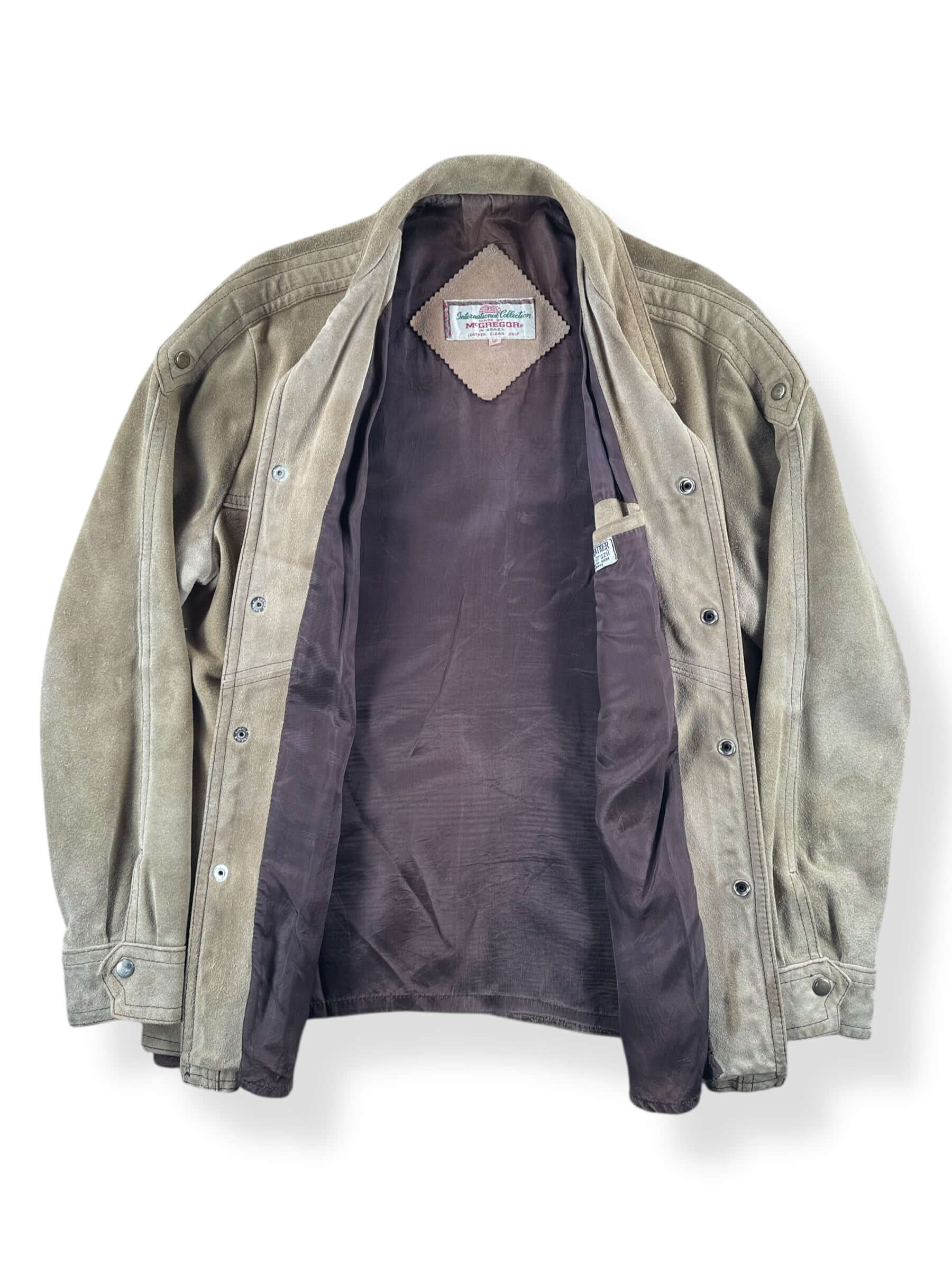 Inside of Vintage McGregor International Suede Jacket SZ 46