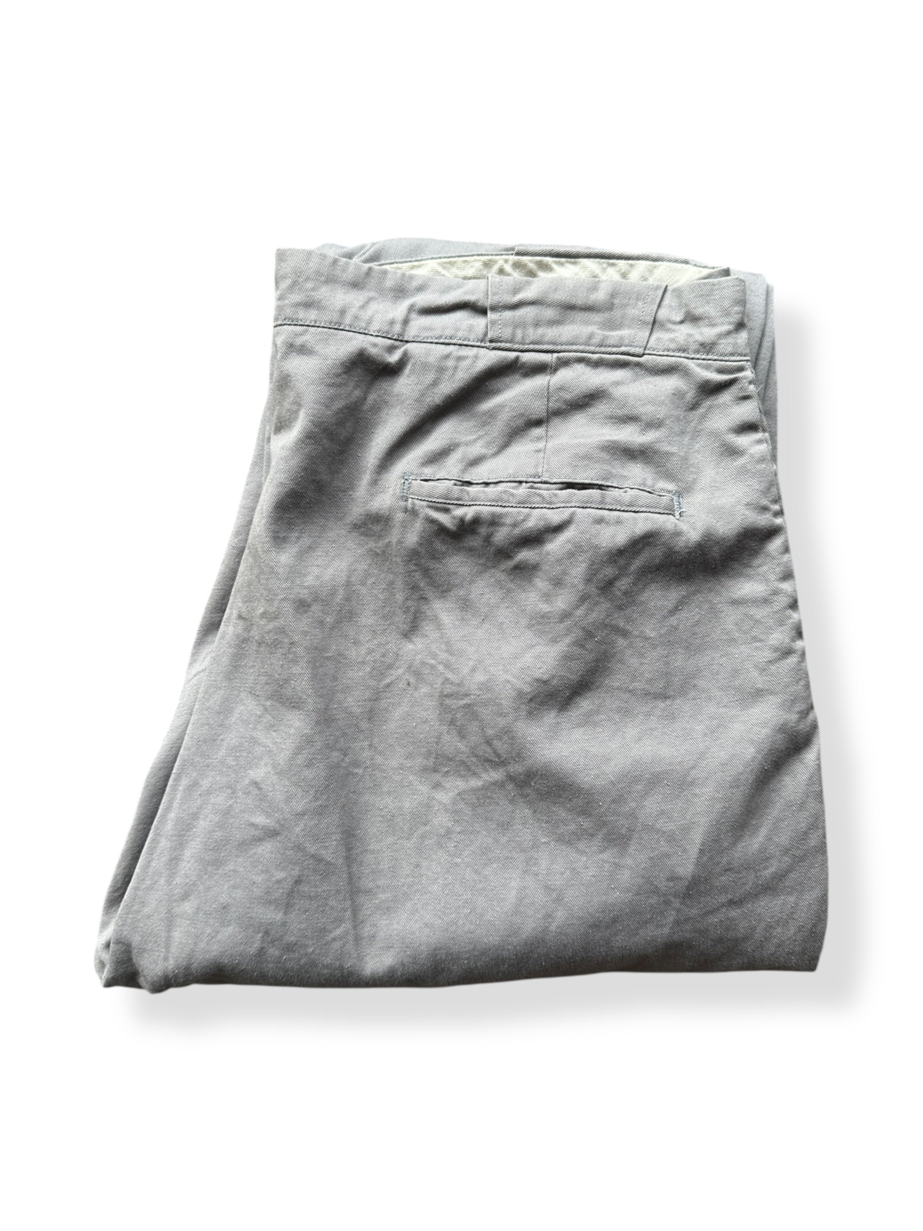 Folded Vintage Grey Sailcloth Chinos W39