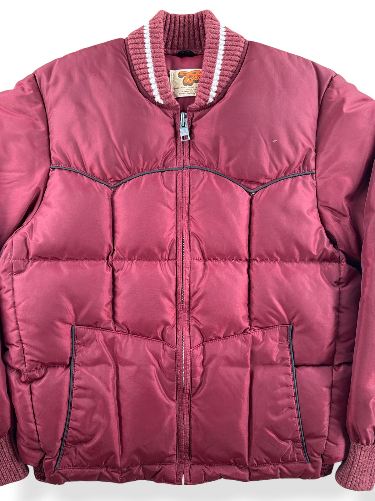 Close-up of Vintage 70’s/80’s Comfy Brand Down Jacket SZ M