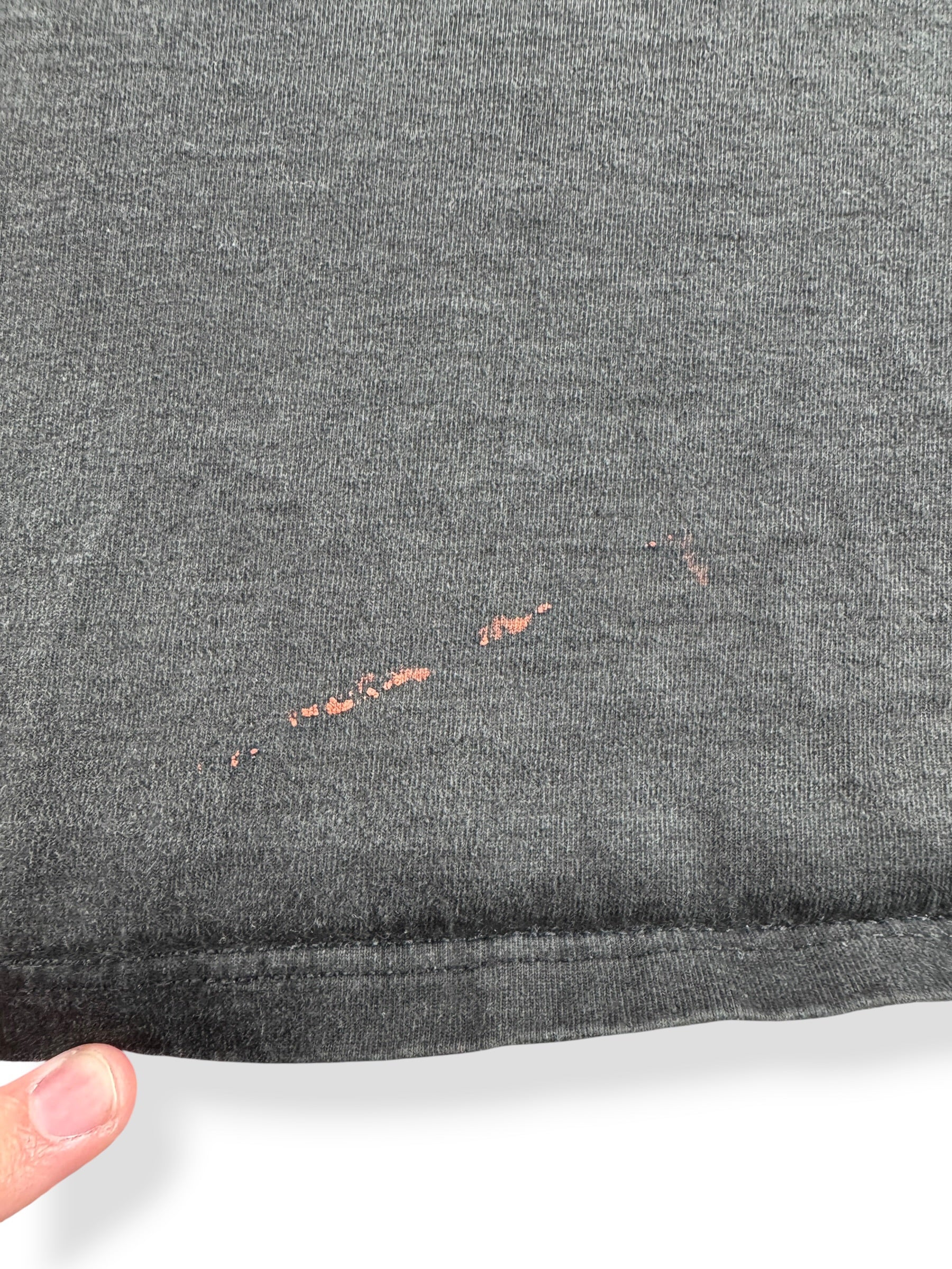 Stain on Vintage Lifestyle Accessories Flames and Engine Tee SZ L