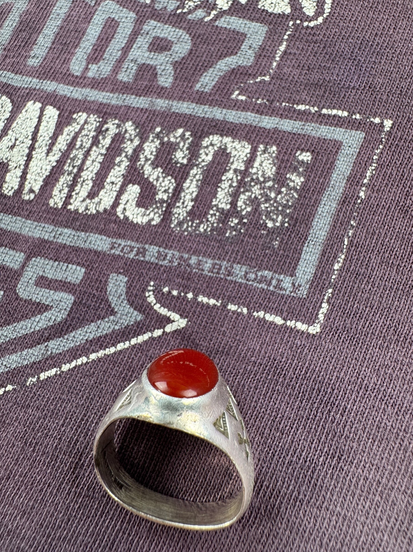 "For bikers only" stamp on front graphic of Vintage 1980s Harley For Bikers Only Kansas Tee SZ L (Fits M)