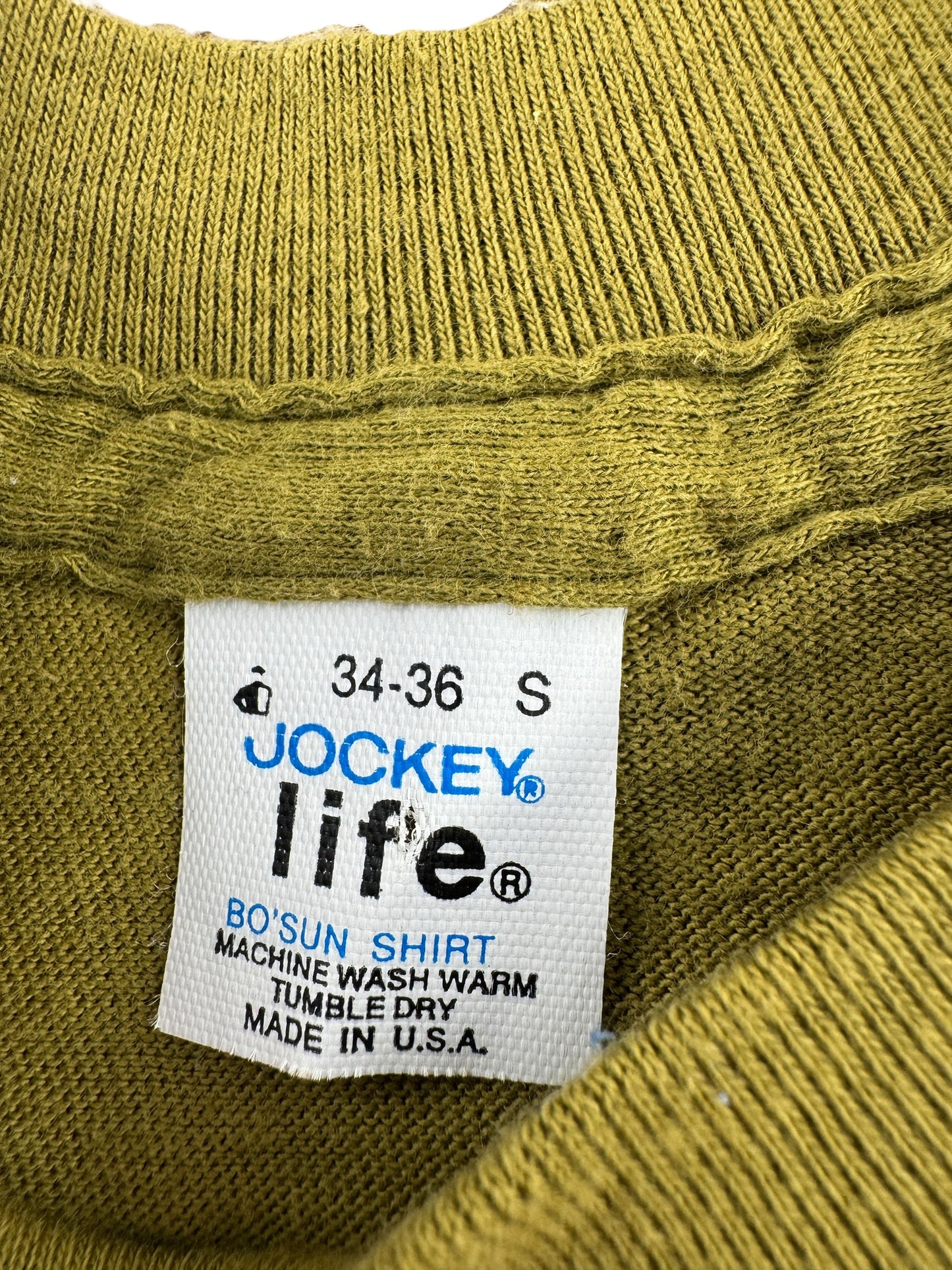 Tag on Vintage Jockey Life Bo'Sun Tee SZ S (Fits XS)