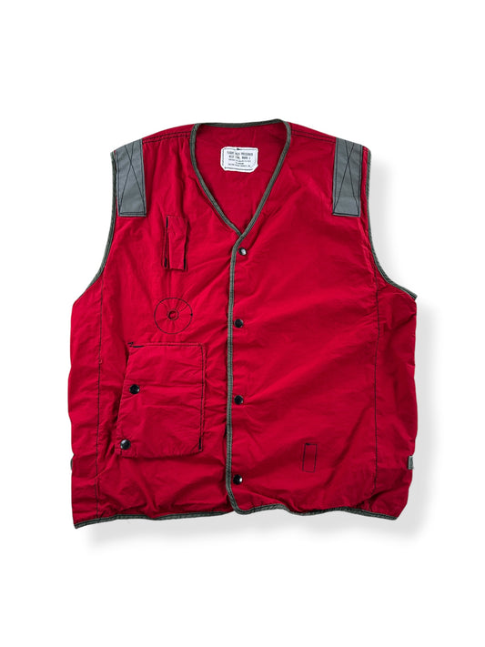 Front of Vintage 1970s Military Flight Deck Preserver Vest SZ M