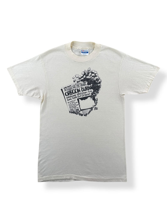 Front of Vintage Oregon Fire Newspaper Tee SZ M (Fits S)