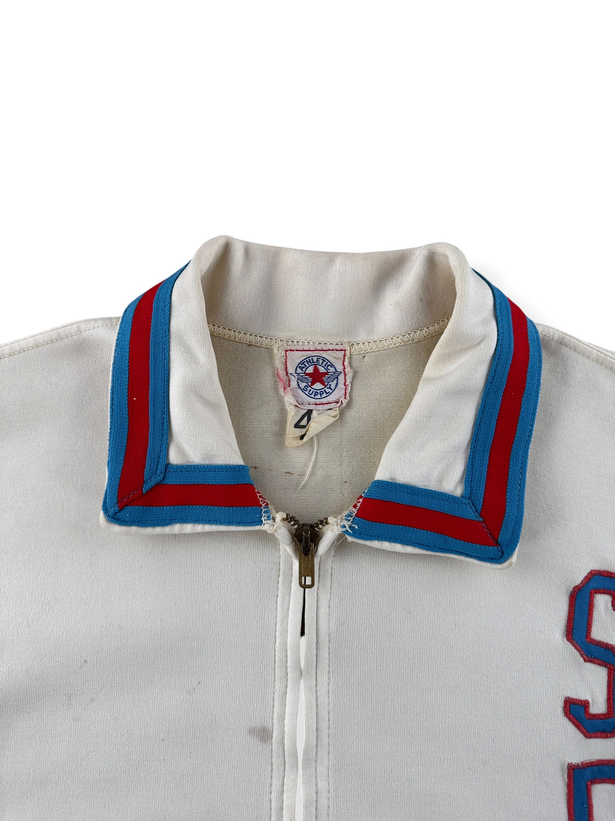 Collar on Vintage Athletic Supply Sealth Jersey SZ 44