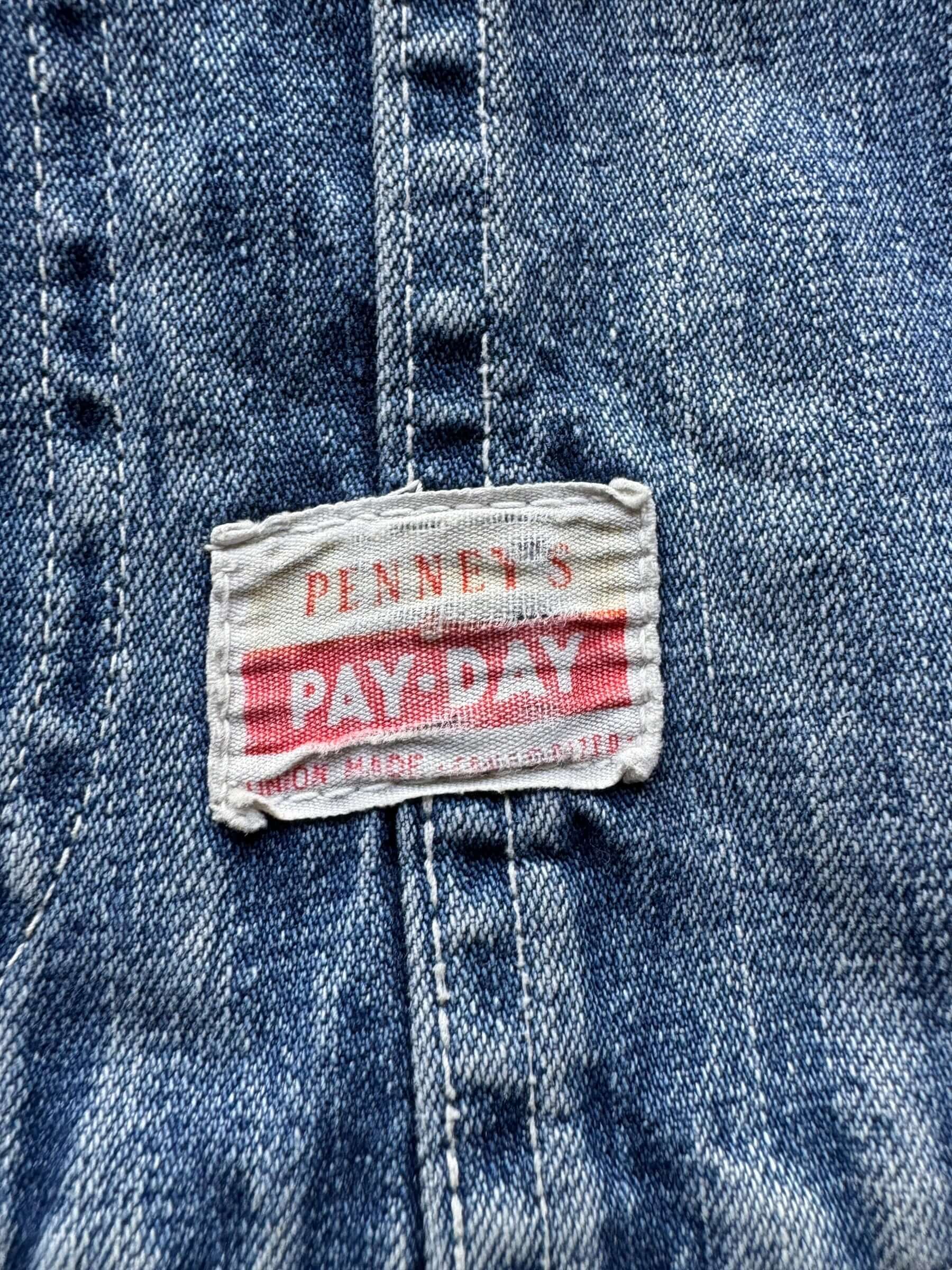 label on Vintage Penney's Pay Day Denim Chore Coat SZ 46