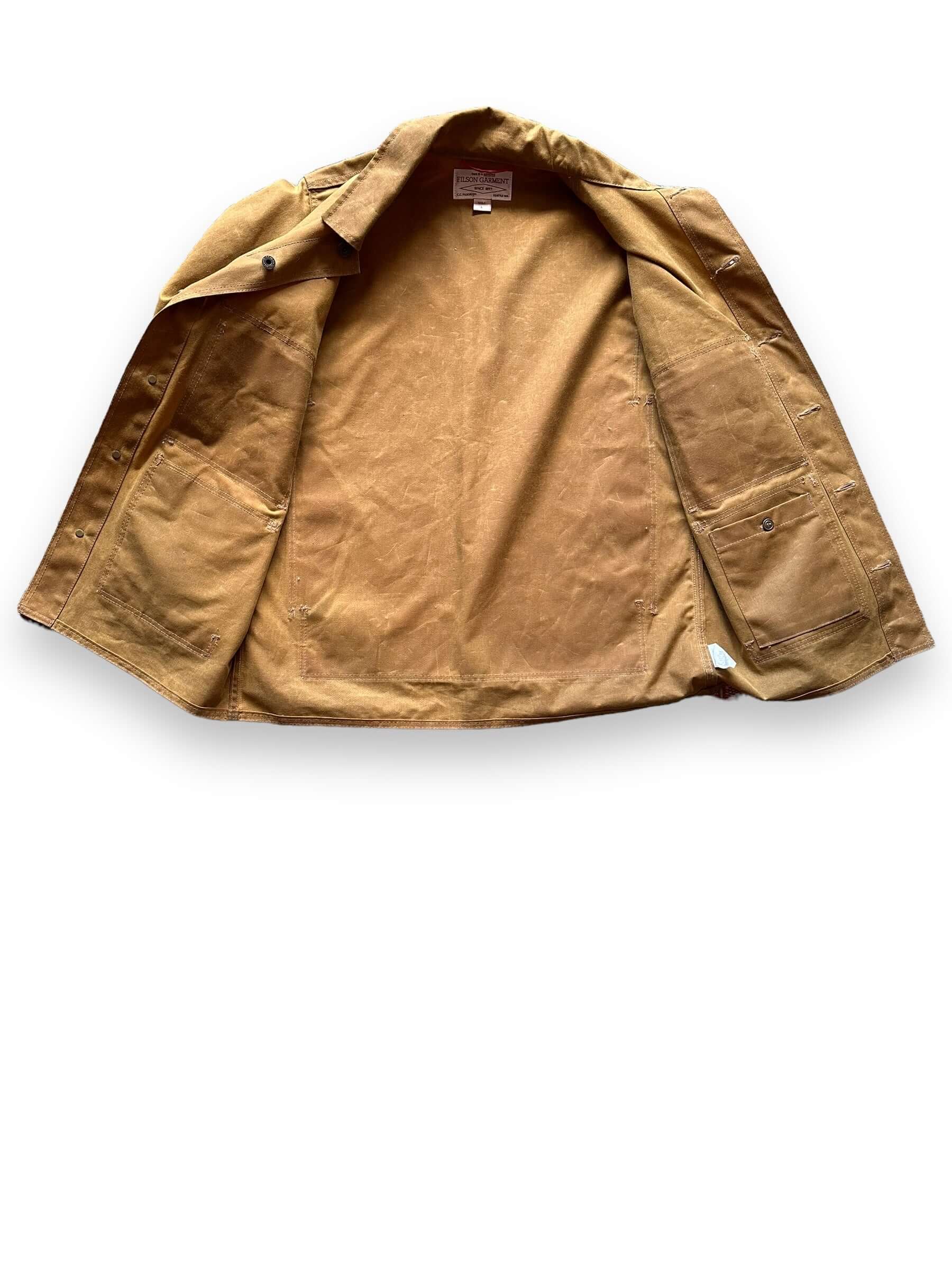 Inner View of Filson Tin Cloth Cruiser Jacket SZ L | Filson Workwear Seattle