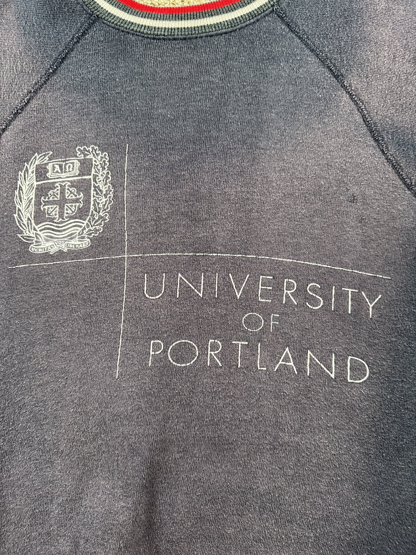 Graphic of Vintage University of Portland Short Sleeve Sweatshirt SZ S