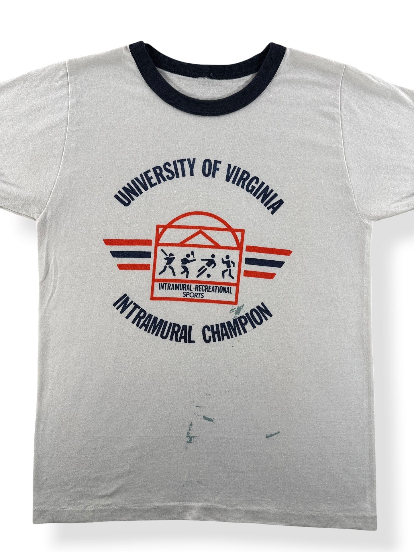 Front of Vintage University of Virginia Painter Ringer Tee SZ S
