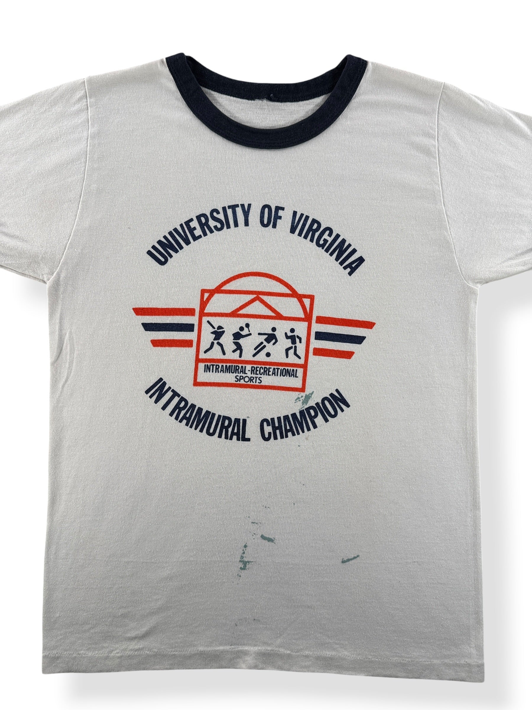Front of Vintage University of Virginia Painter Ringer Tee SZ S
