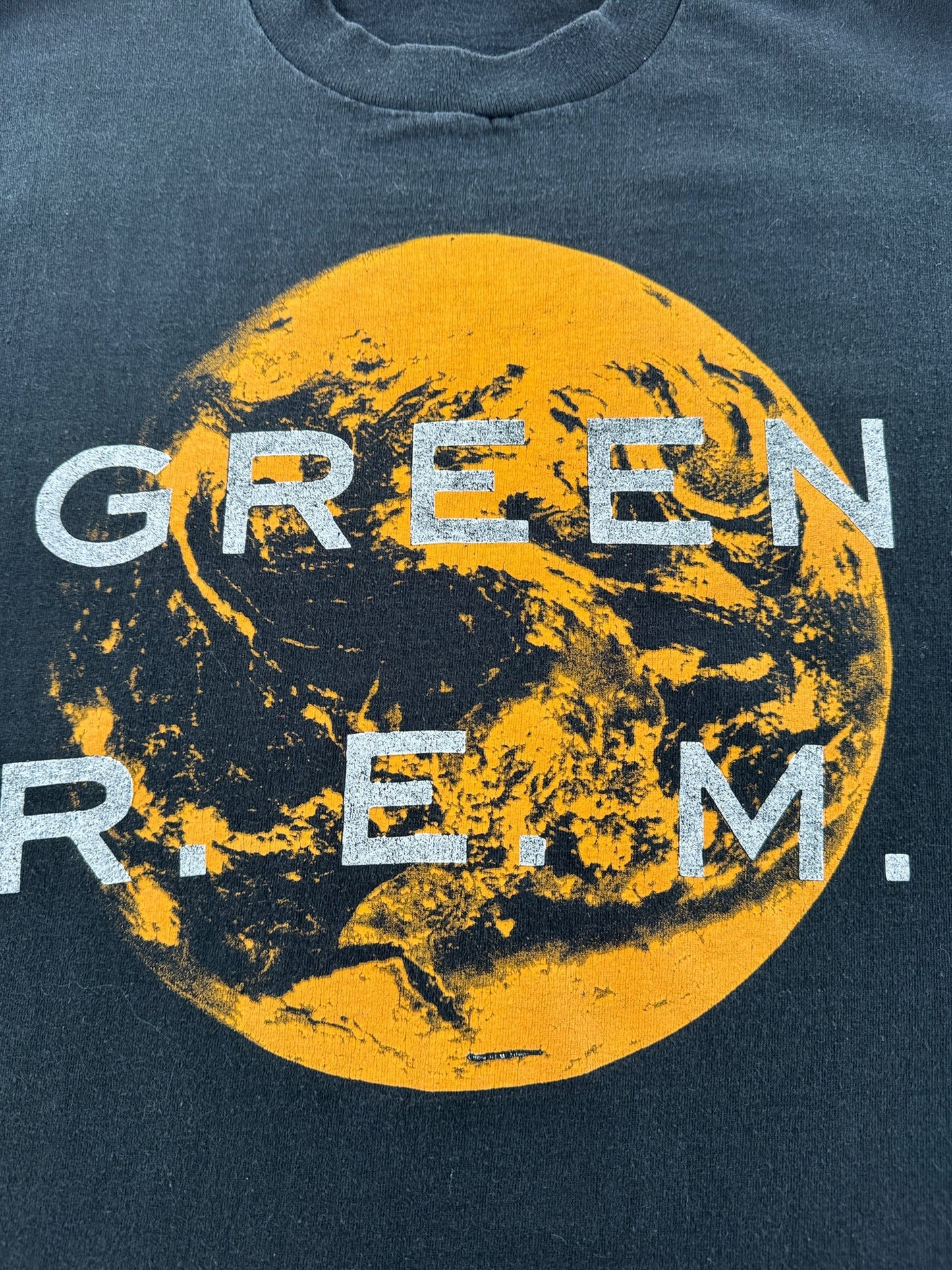 Graphic of Vintage R.E.M. Green Band Tee SZ XL