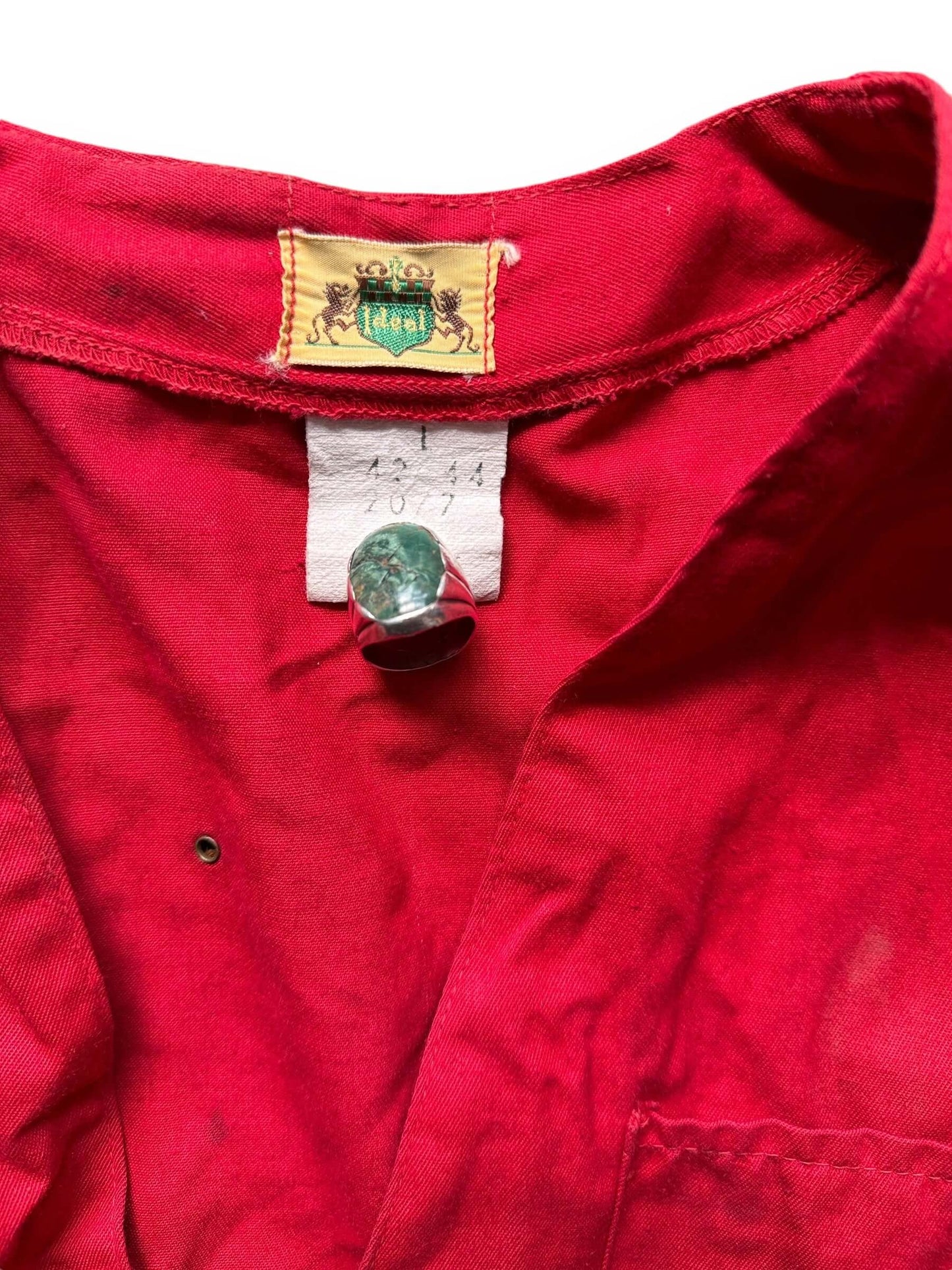 Tag View on Vintage Red Ideal Hunting Vest SZ L