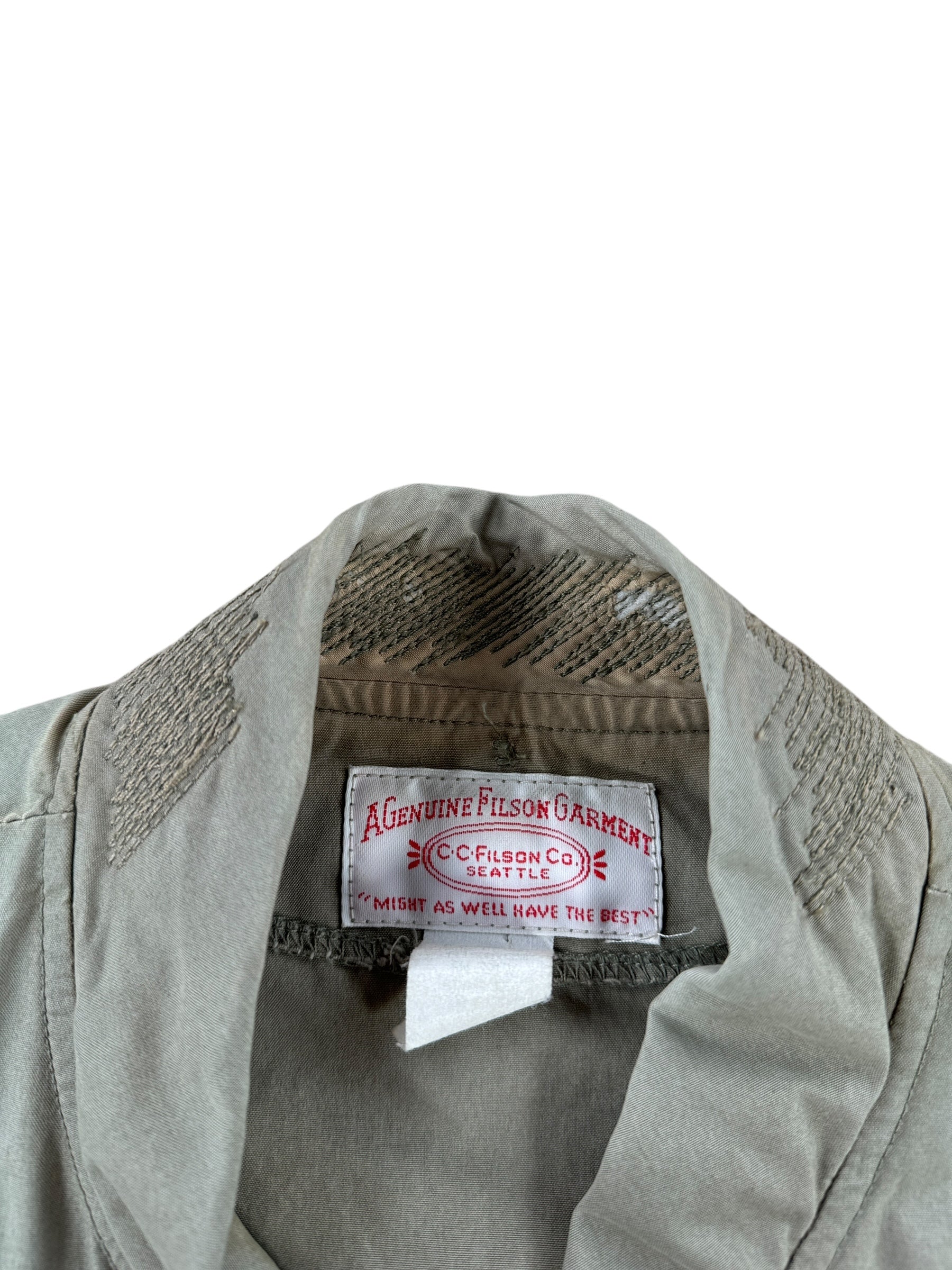 Repairs on Vintage 90s Era Filson Fishing Vest SZ L AS IS