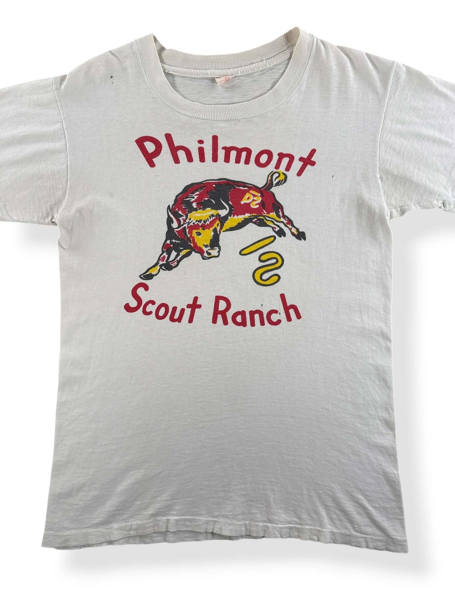 Front Close Up of Vintage BSA Philmont Scout Ranch Tee SZ S