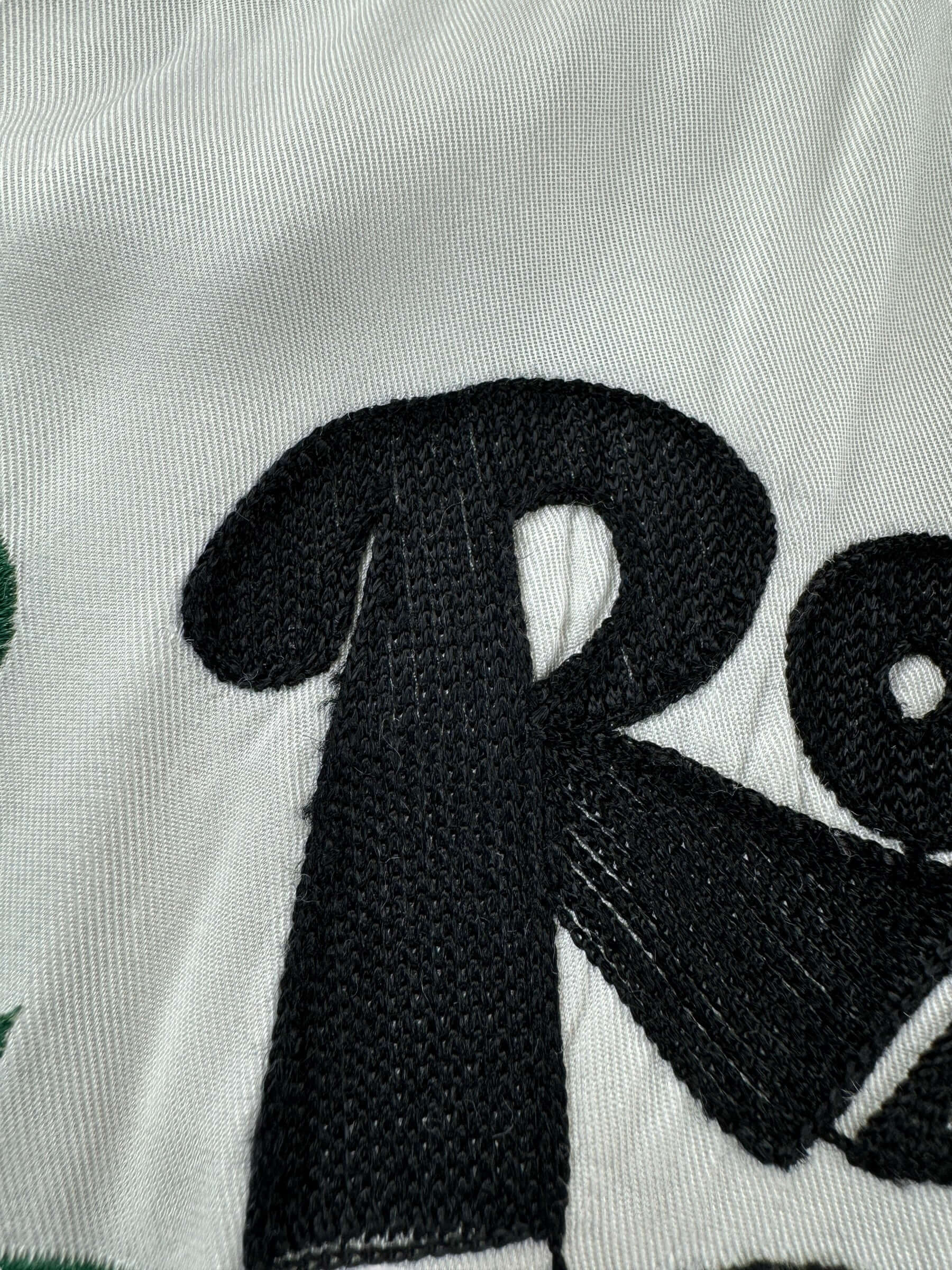 Embroidered of Vintage Rayon Chainstitched Roadrunner Bowling Shirt SZ S