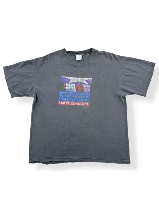 Front of Vintage Radiohead Don't Tell Me What Type of Day to Have Tee SZ XL
