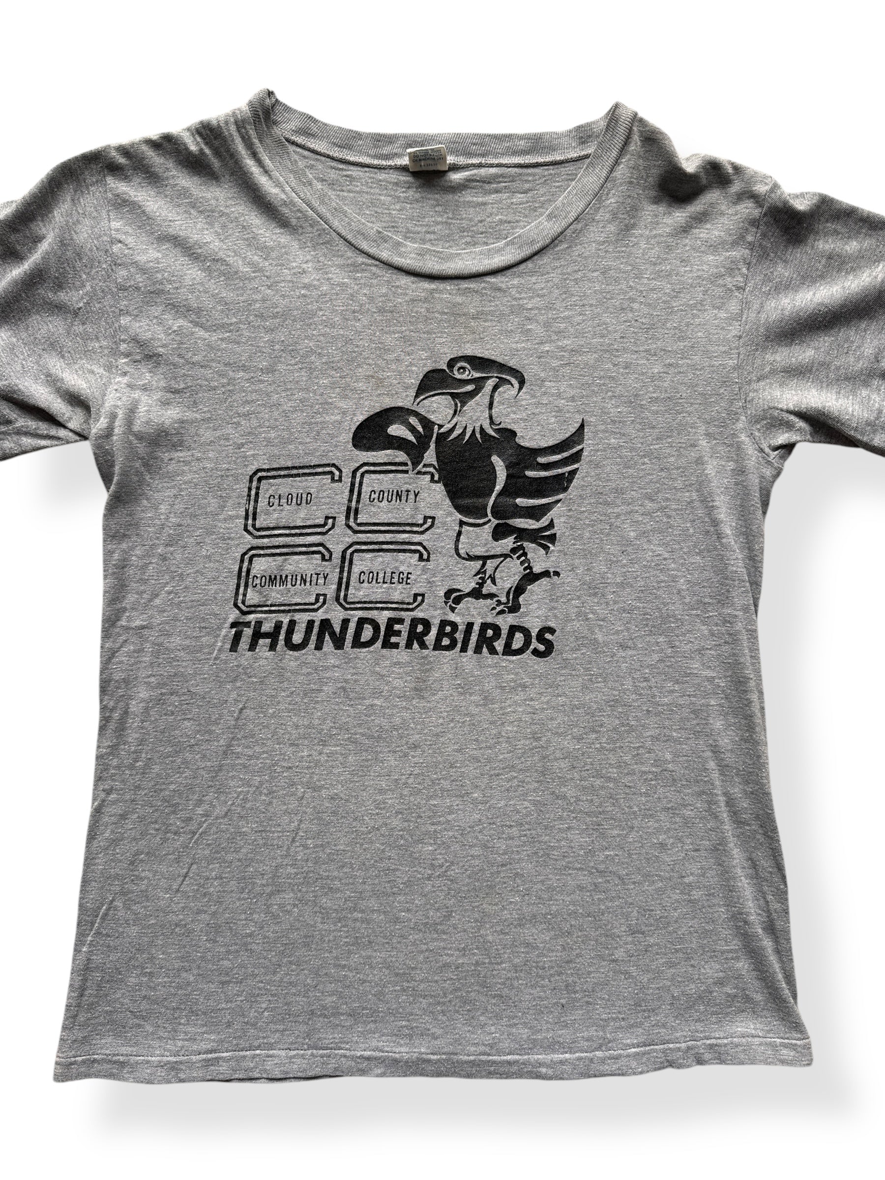 Front Close Up of CCCC Thunderbirds Tee SZ M