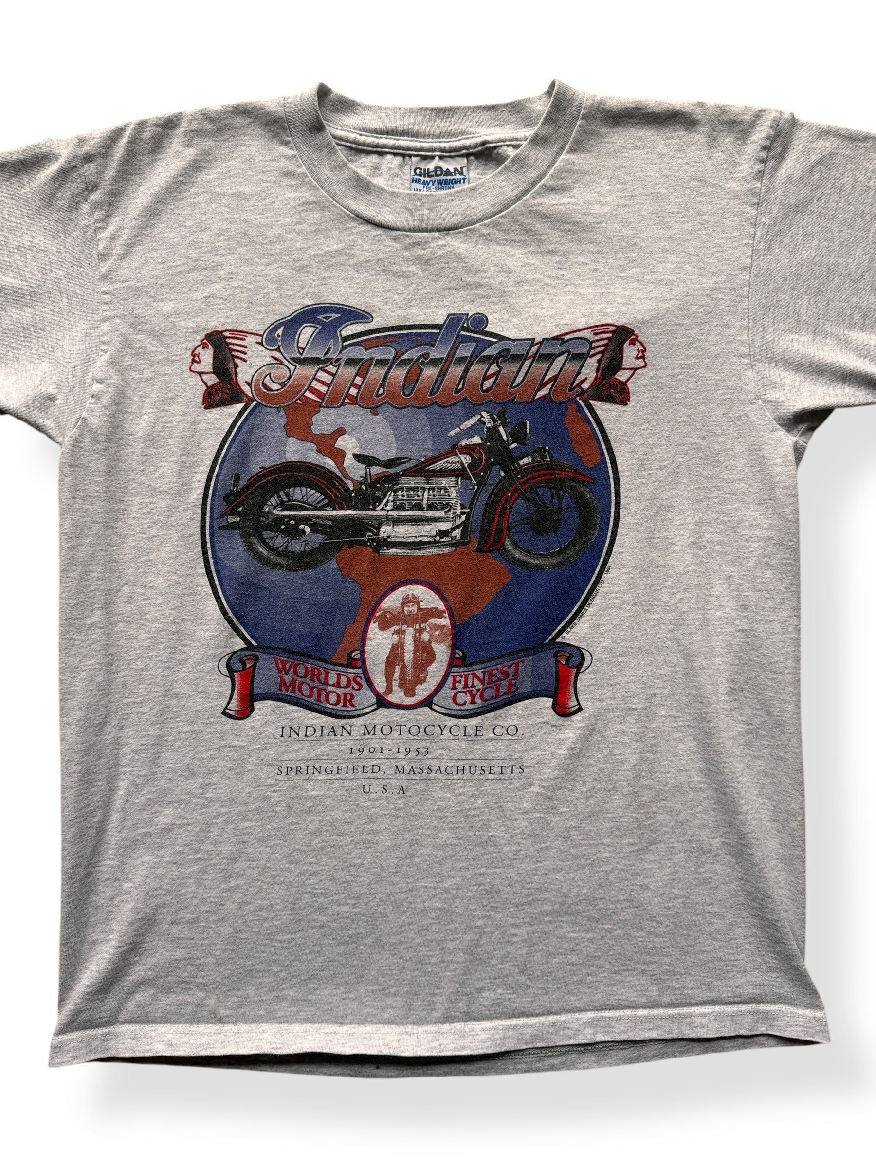 Front Close Up of Indian Motorcycles Tee SZ M