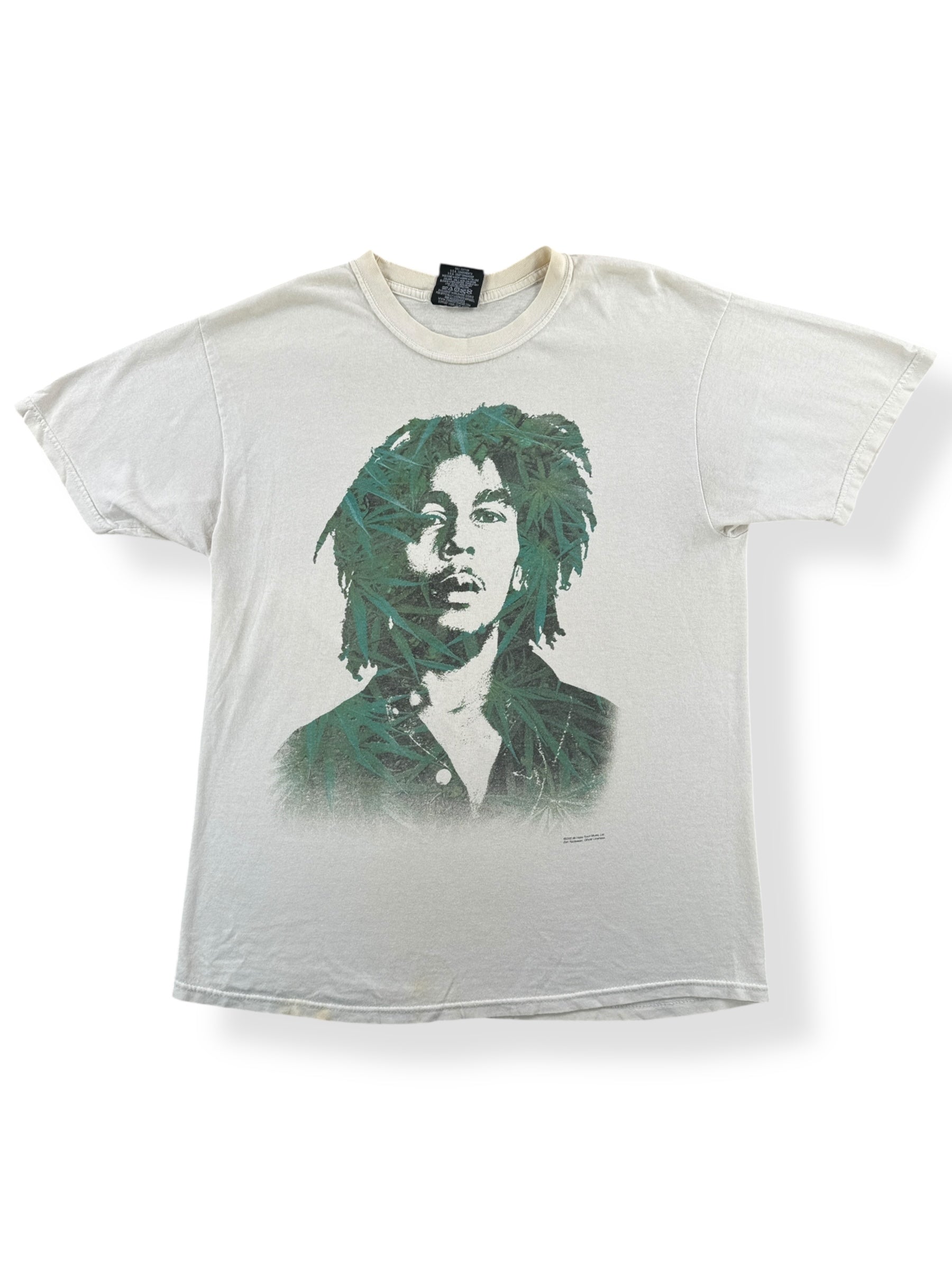 Front of Vintage Y2k Zion Rootswear Bob Marley Tee SZ L