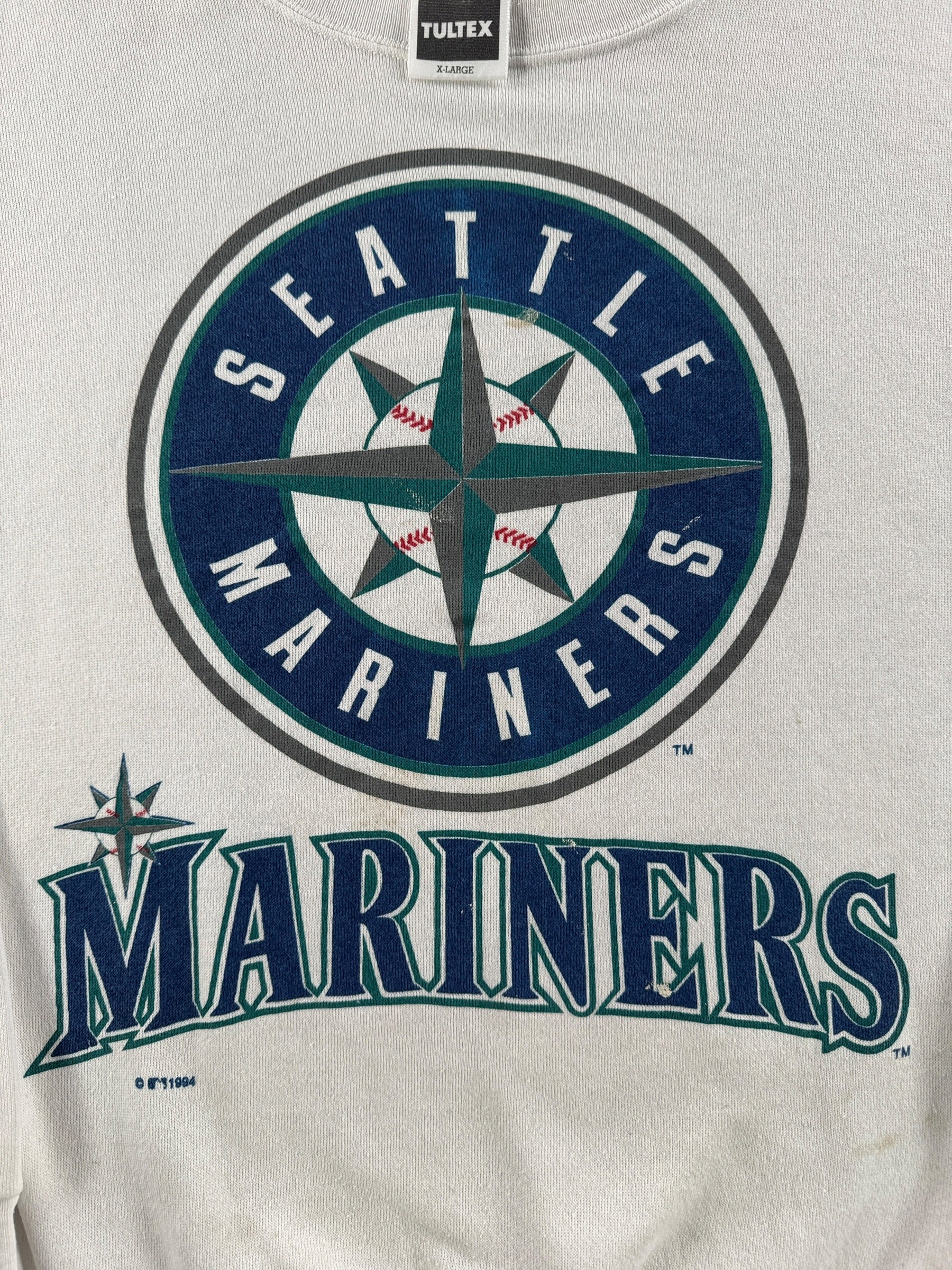 Graphic on Vintage '94 Mariners Crewneck SZ XL