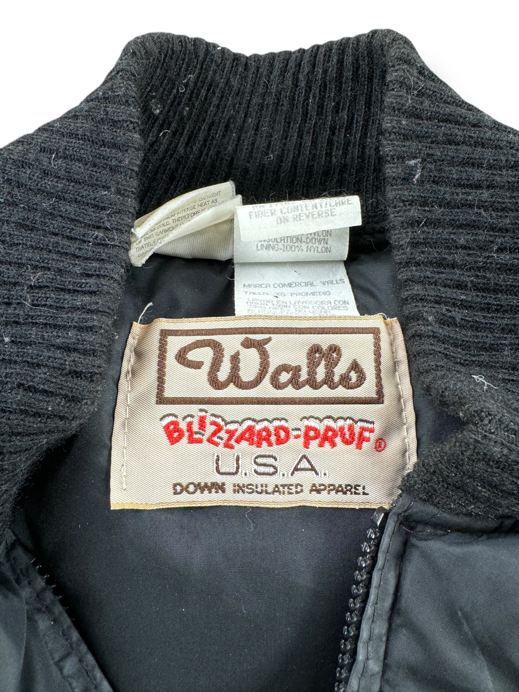 Label on Vintage Blizzard Pruf Down Vest SZ XL