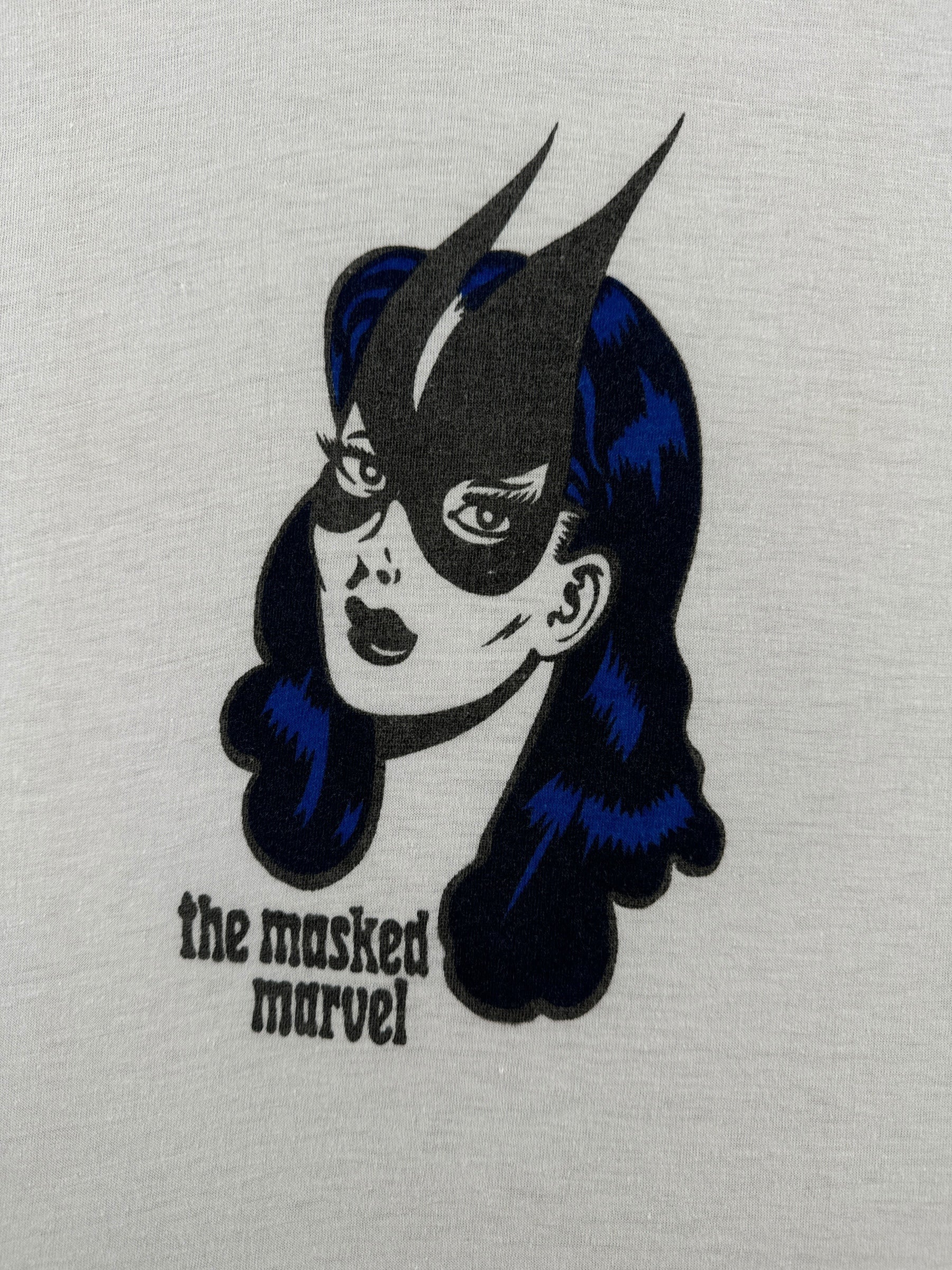 Front Graphic of Vintage The Masked Marvel Tee SZ M