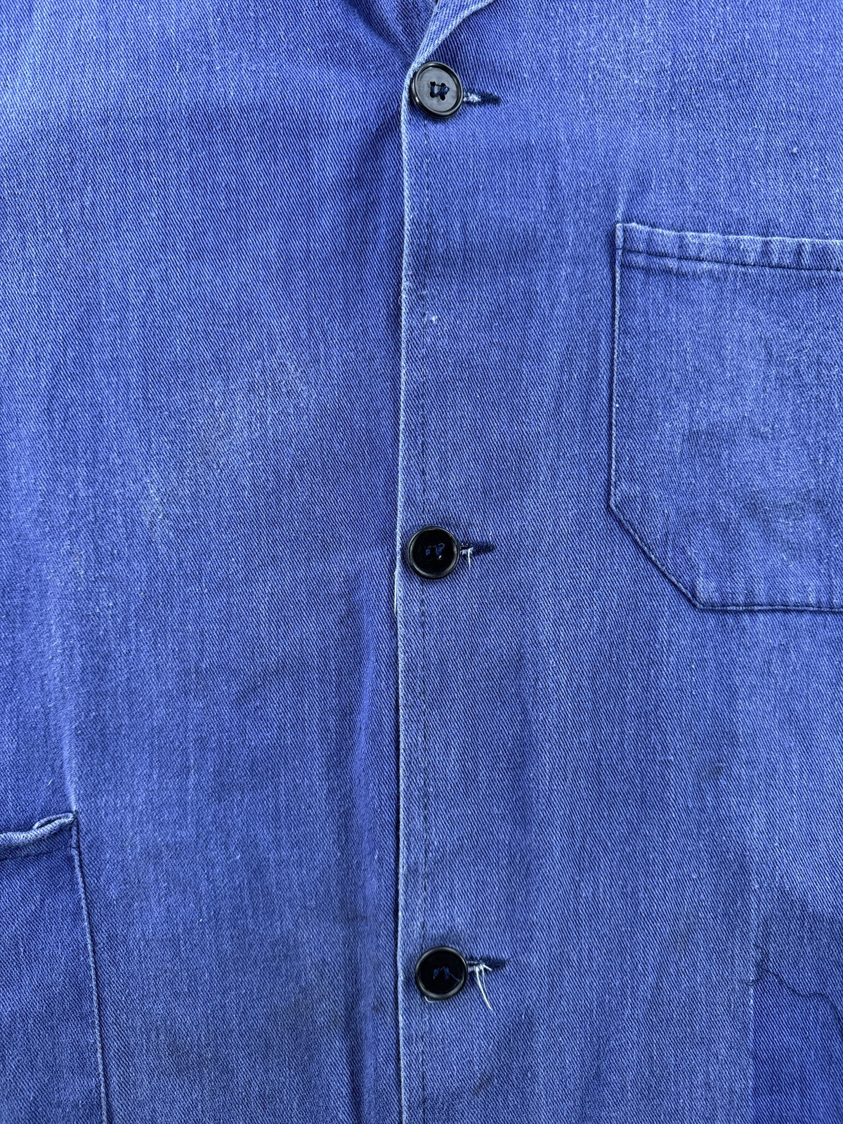 Buttons on Vintage Ghost Pocket French Chore Coat SZ L