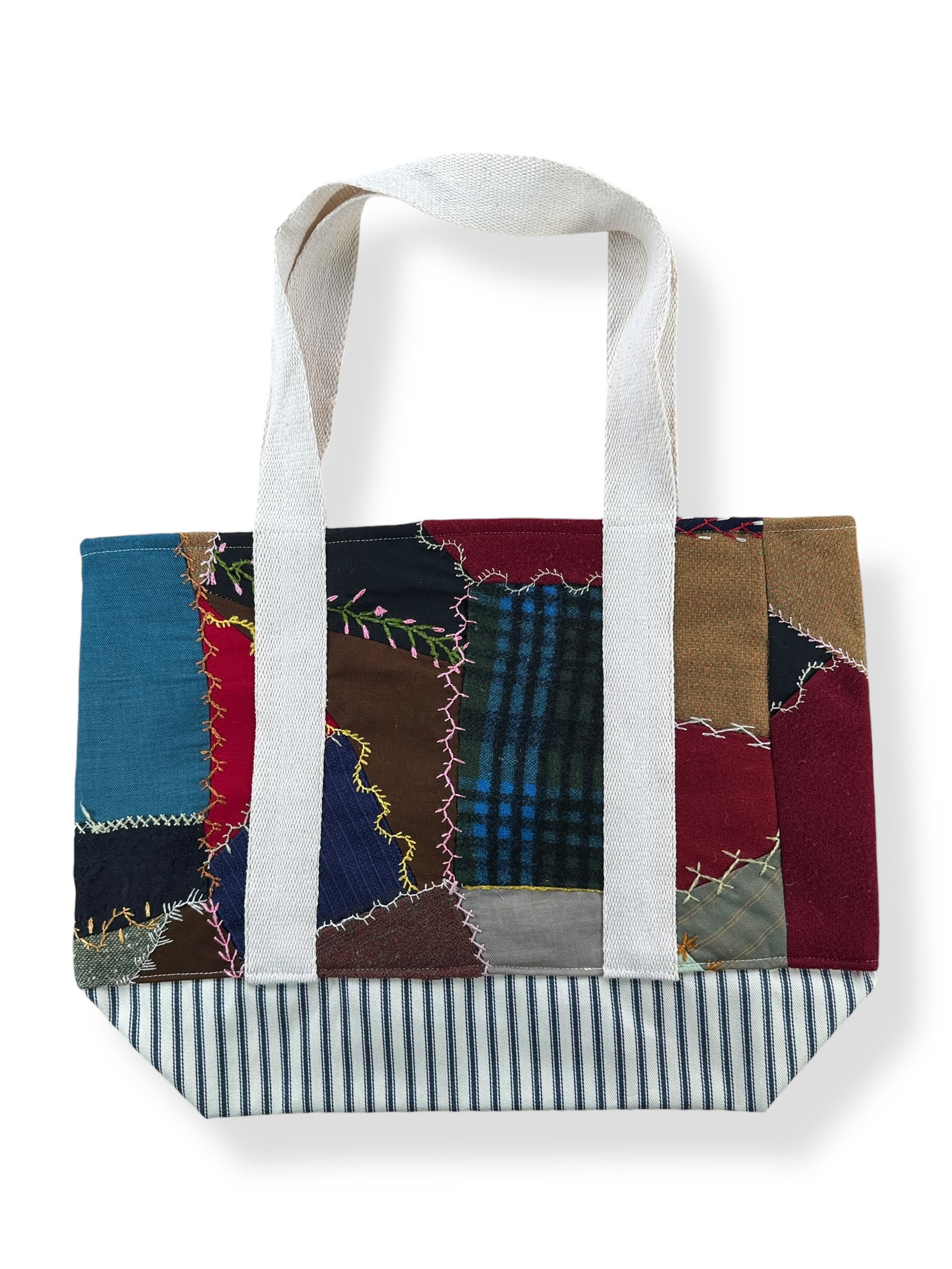 Side B of Archive Craft X Barn Owl Vintage Quilt Tote Bag