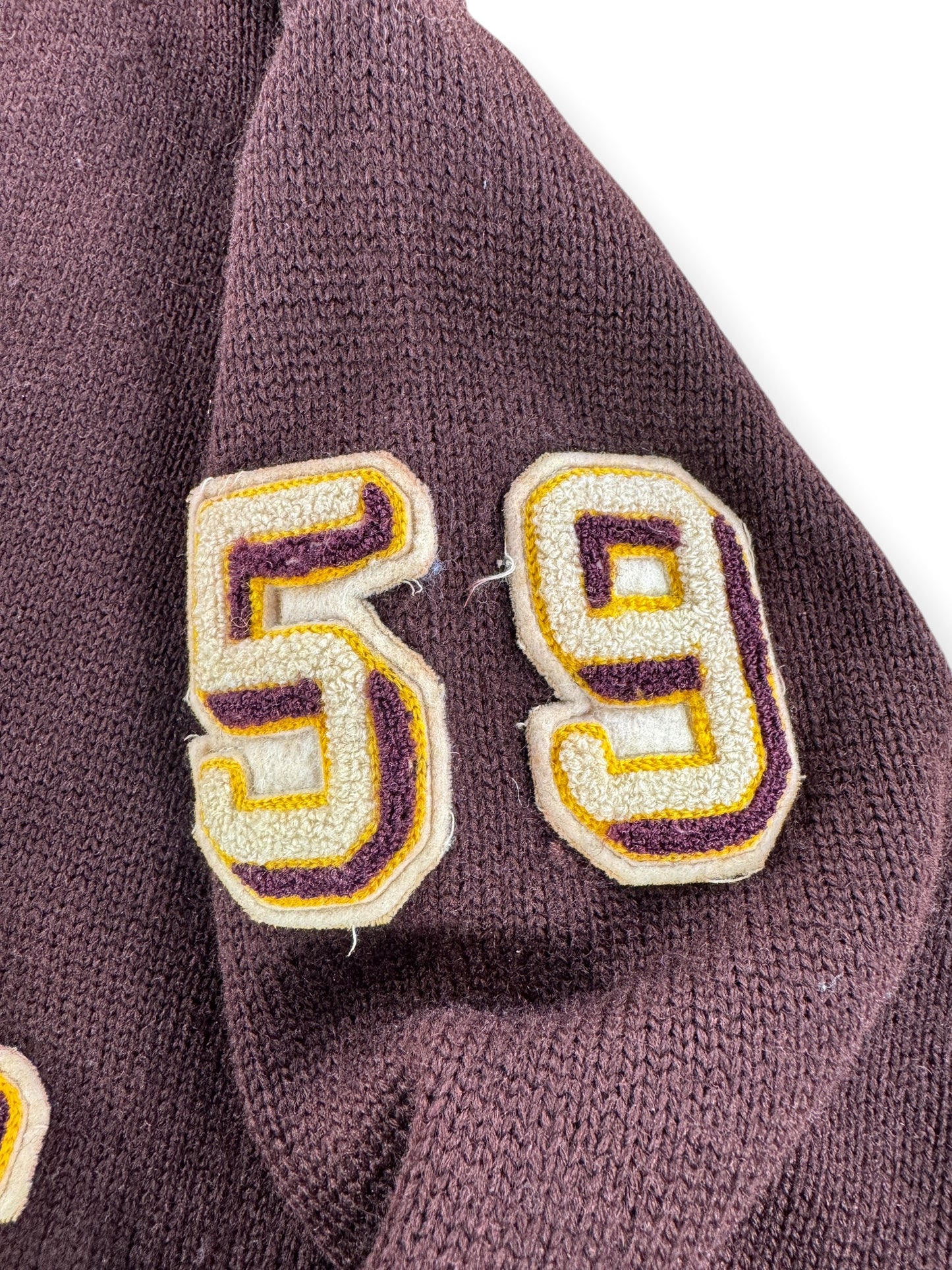 Patch on Vintage Brown Letterman GHS Cardigan SZ XS - AS IS
