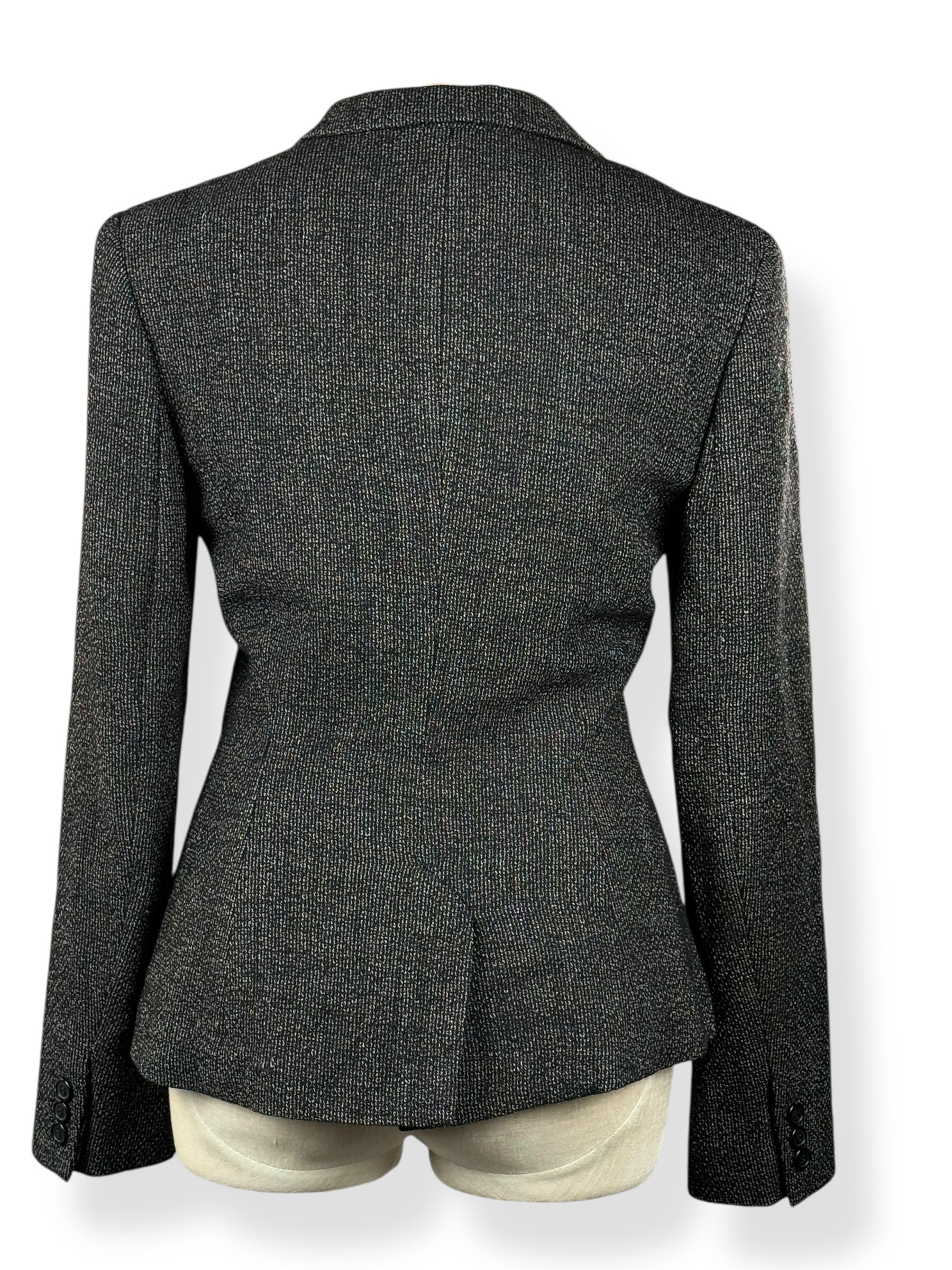 Back of 1990s DKNY 40s Inspired Wool Blazer M