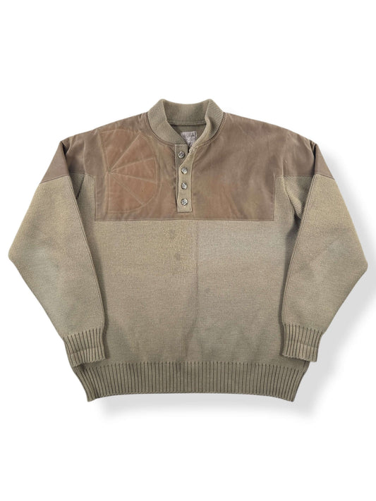 Front of Vintage Filson Waterfowl Henley Guide Sweater SZ XL