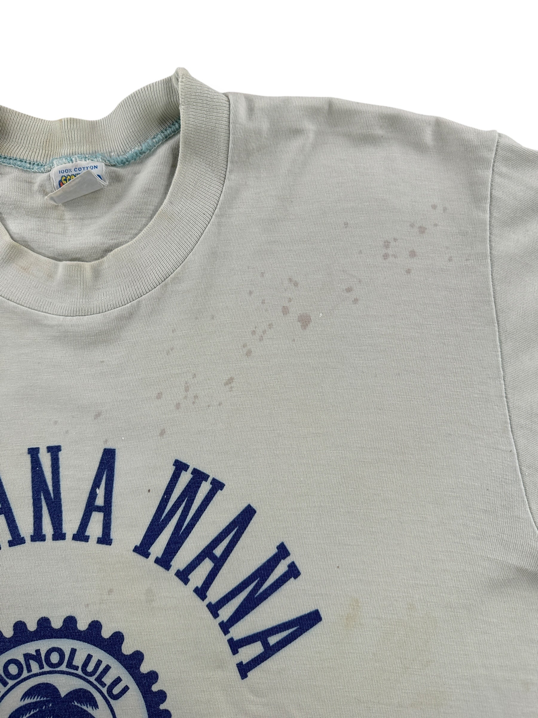 Stain on Vintage Honolulu Hawaii Tee SZ L (Fits M)
