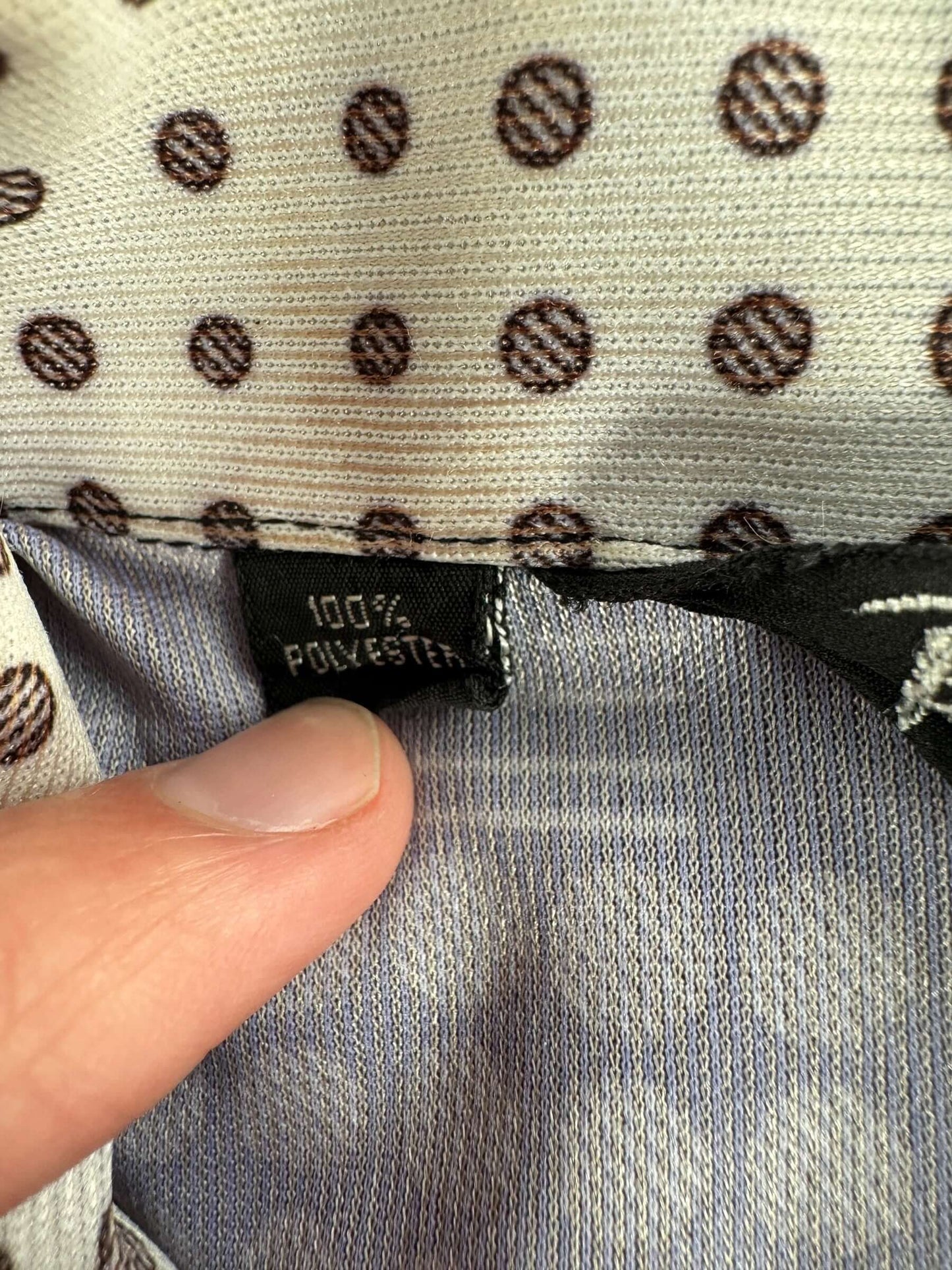 Tag on Vintage Boutique Polyester Disco Shirt SZ S (Fits XS)