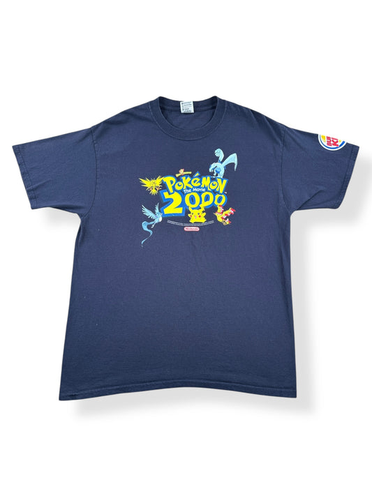 Front of Vintage Pokemon the Movie 2000 Burger King Promo Tee SZ XL