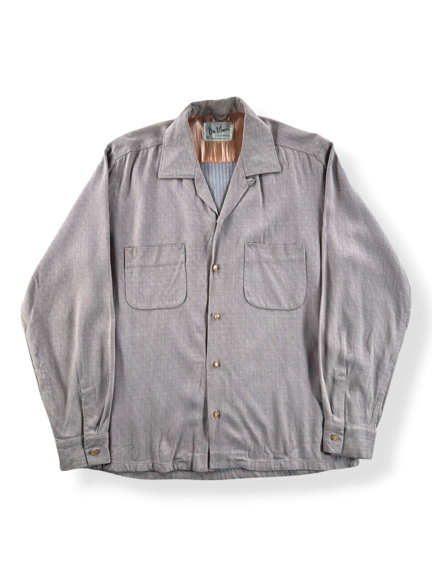 Front of Vintage Da Vinci Gabardine Loop Collar SZ M