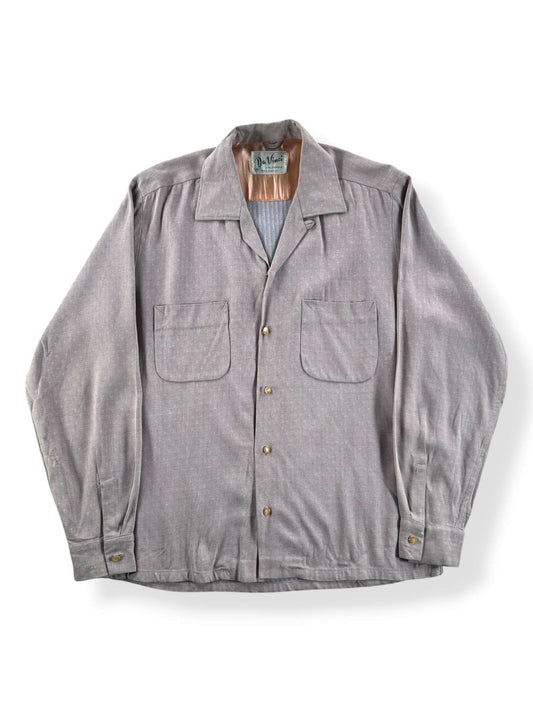 Front of Vintage Da Vinci Gabardine Loop Collar SZ M