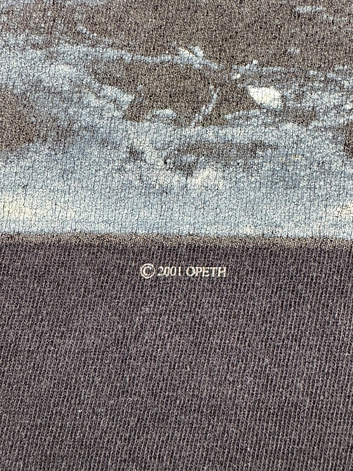 Copyright on Vintage Opeth 2001 Backwater Park Tour Tee SZ XL
