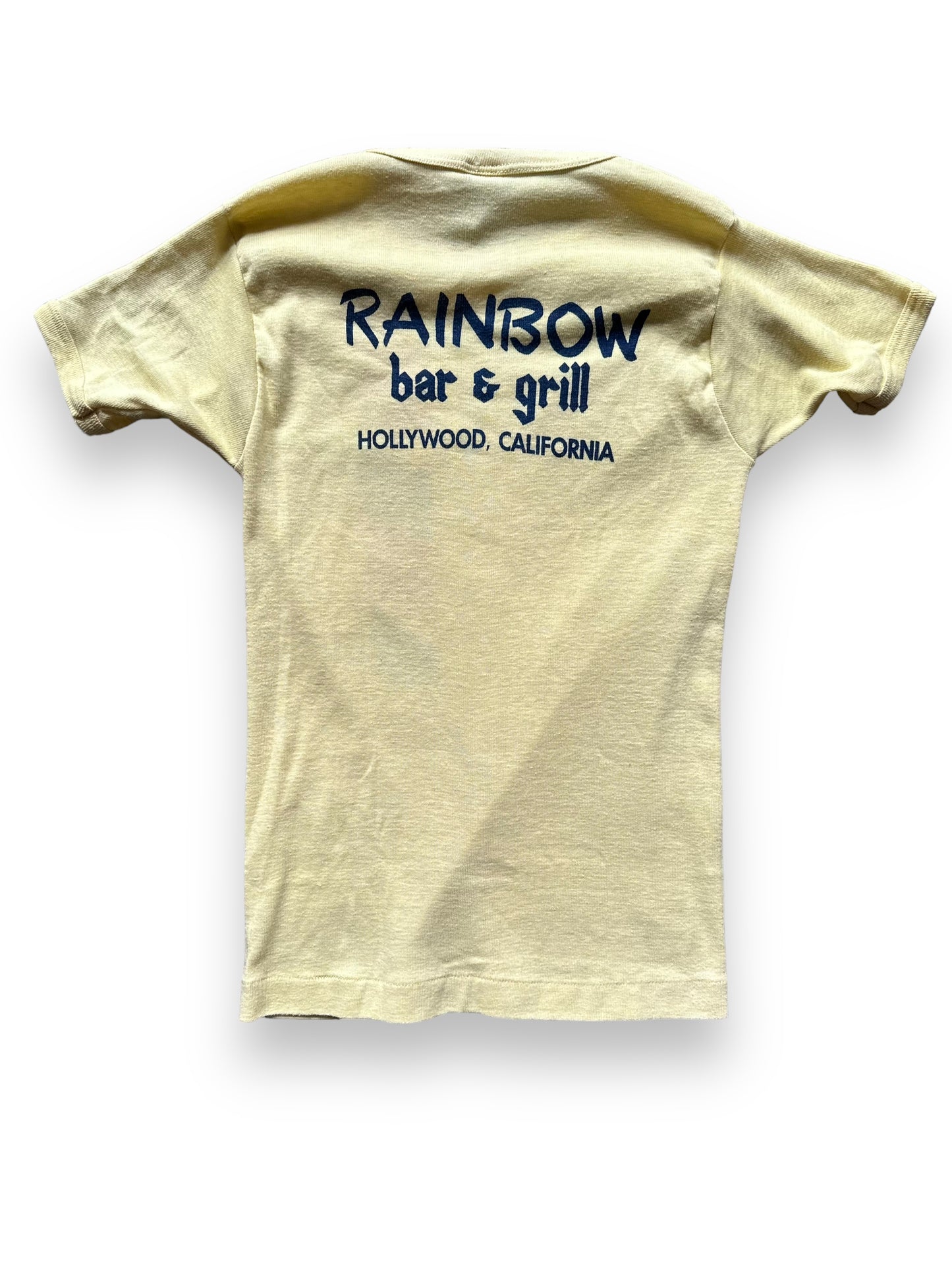 Rear View of Vintage Rainbow Bar & Grill Shirt Size S | Vintage Metal Rock Bar Tee | Barn Owl Vintage Seattle