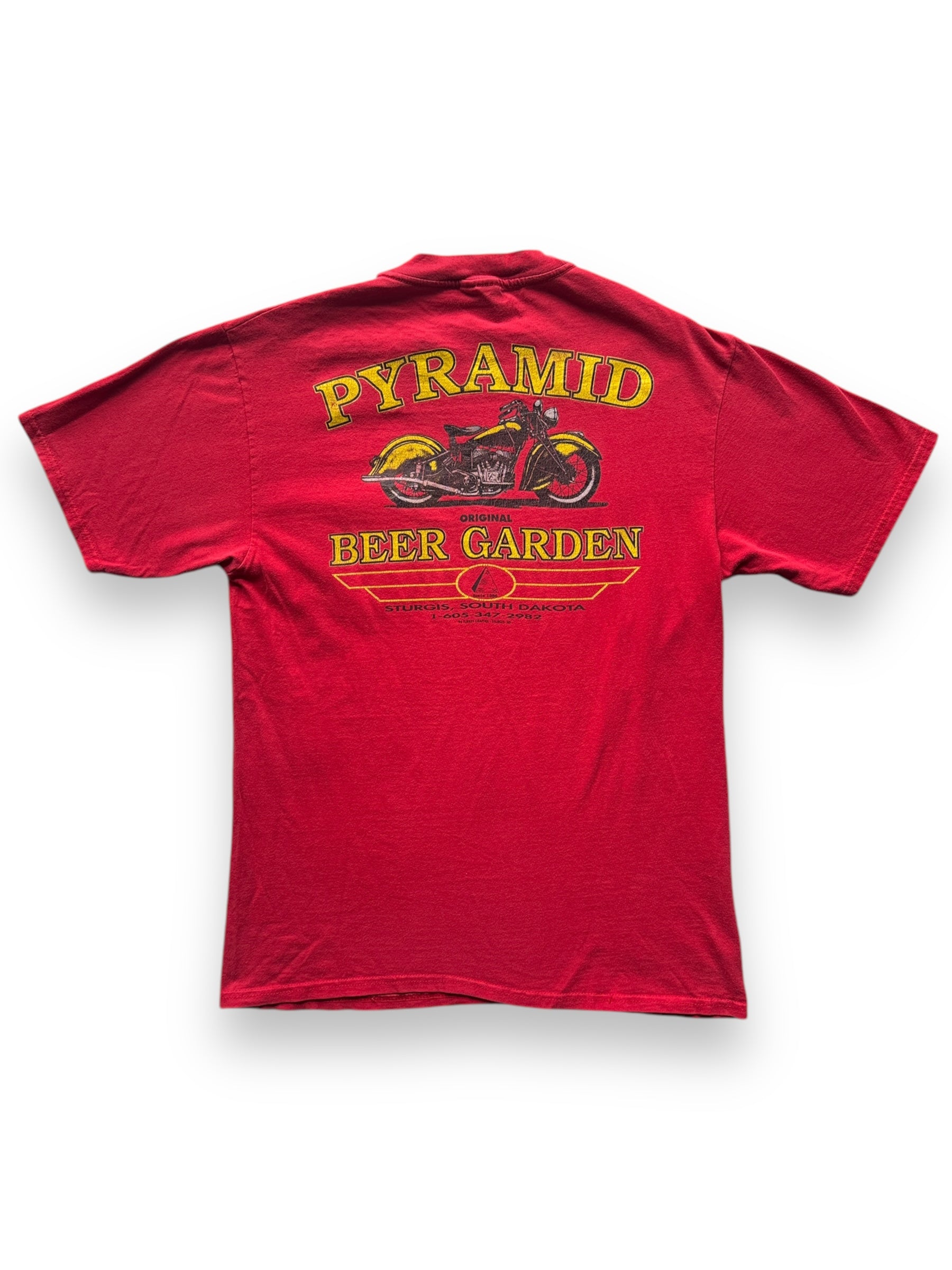 back of Pyramid Sturgis Beer Garden Pocket Tee SZ M