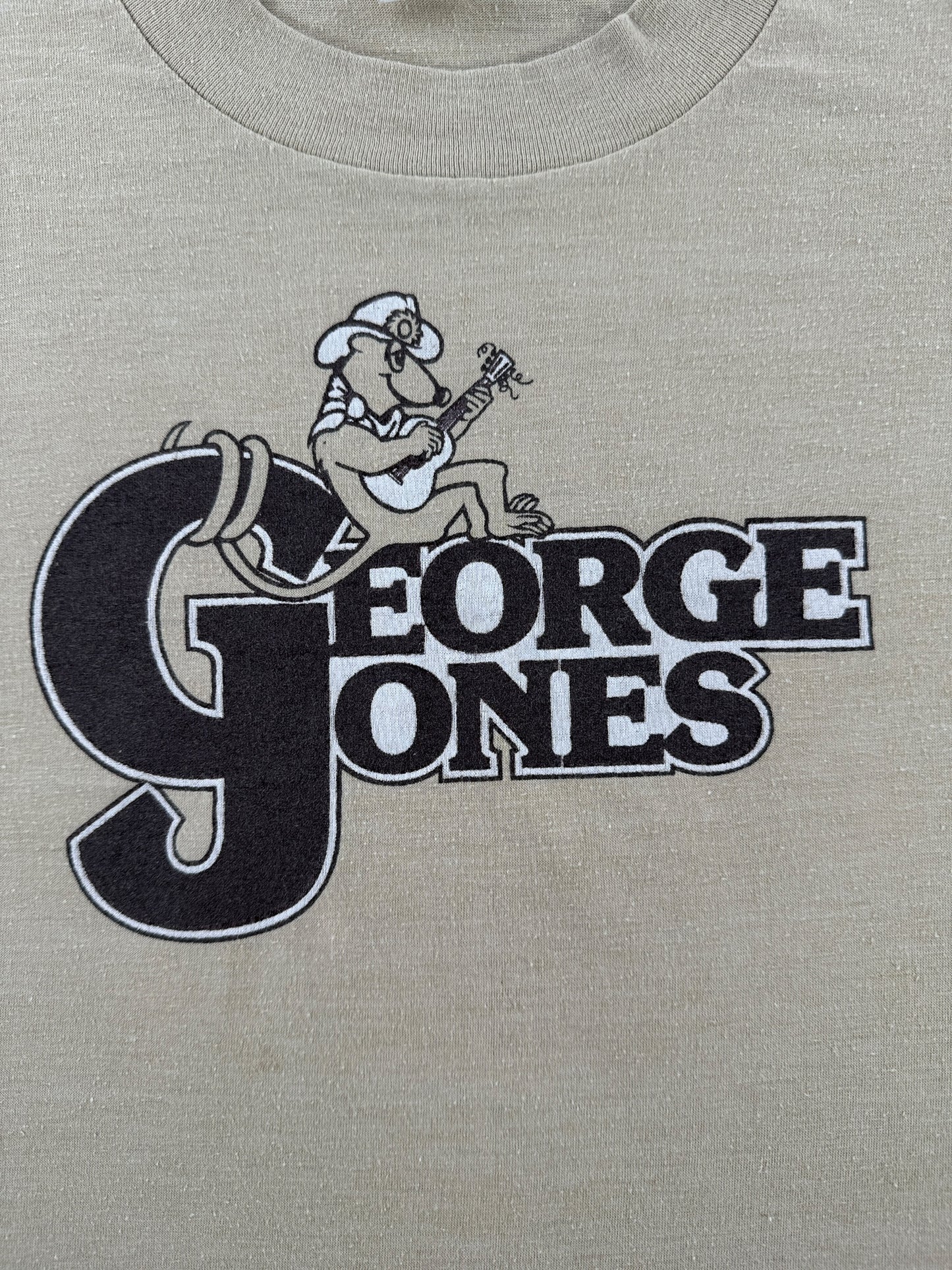 Front Graphic of Vintage George No Show Jones Tee SZ M