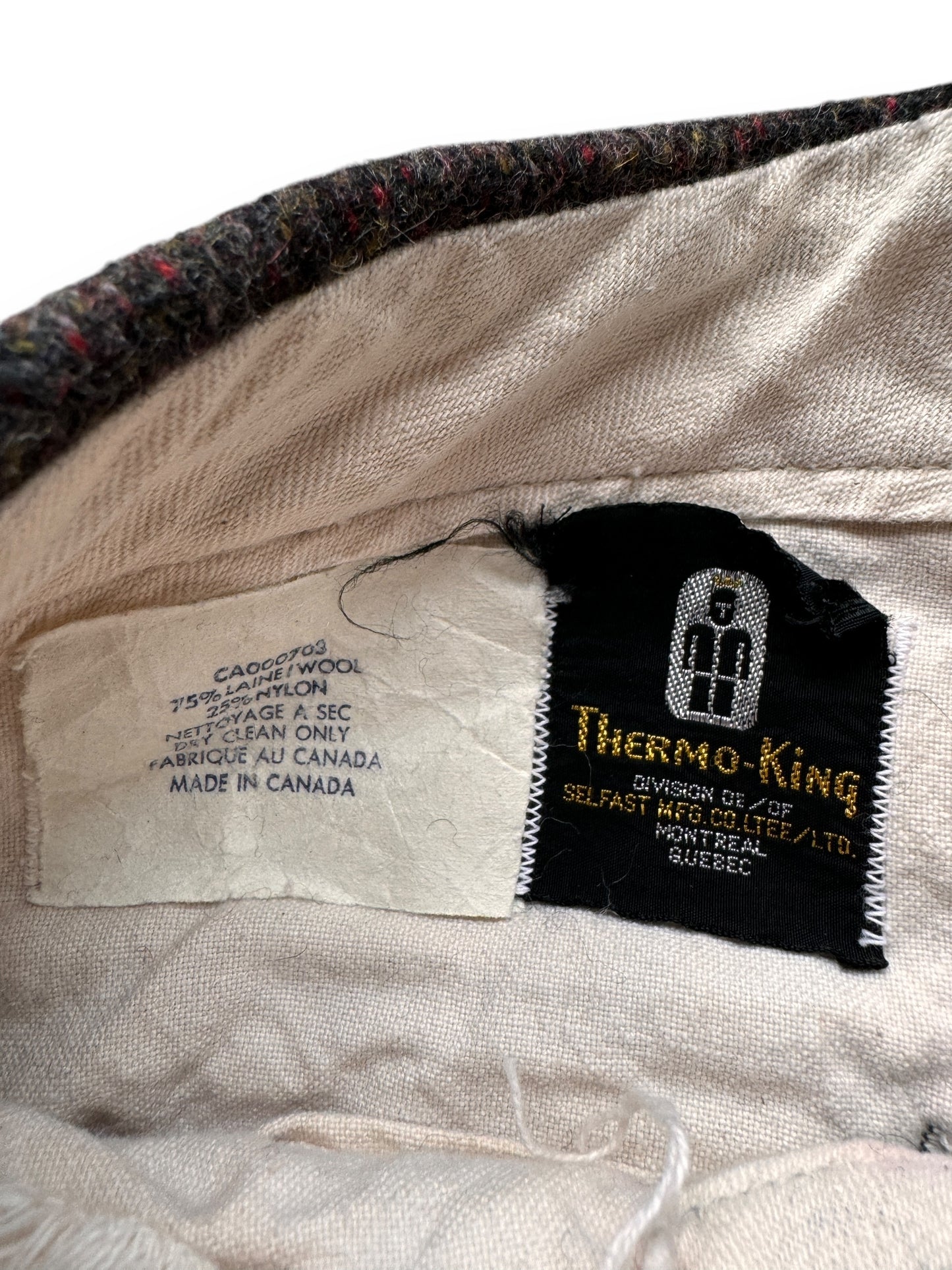 tag on Vintage Thermo King Wool Blend Trousers W36