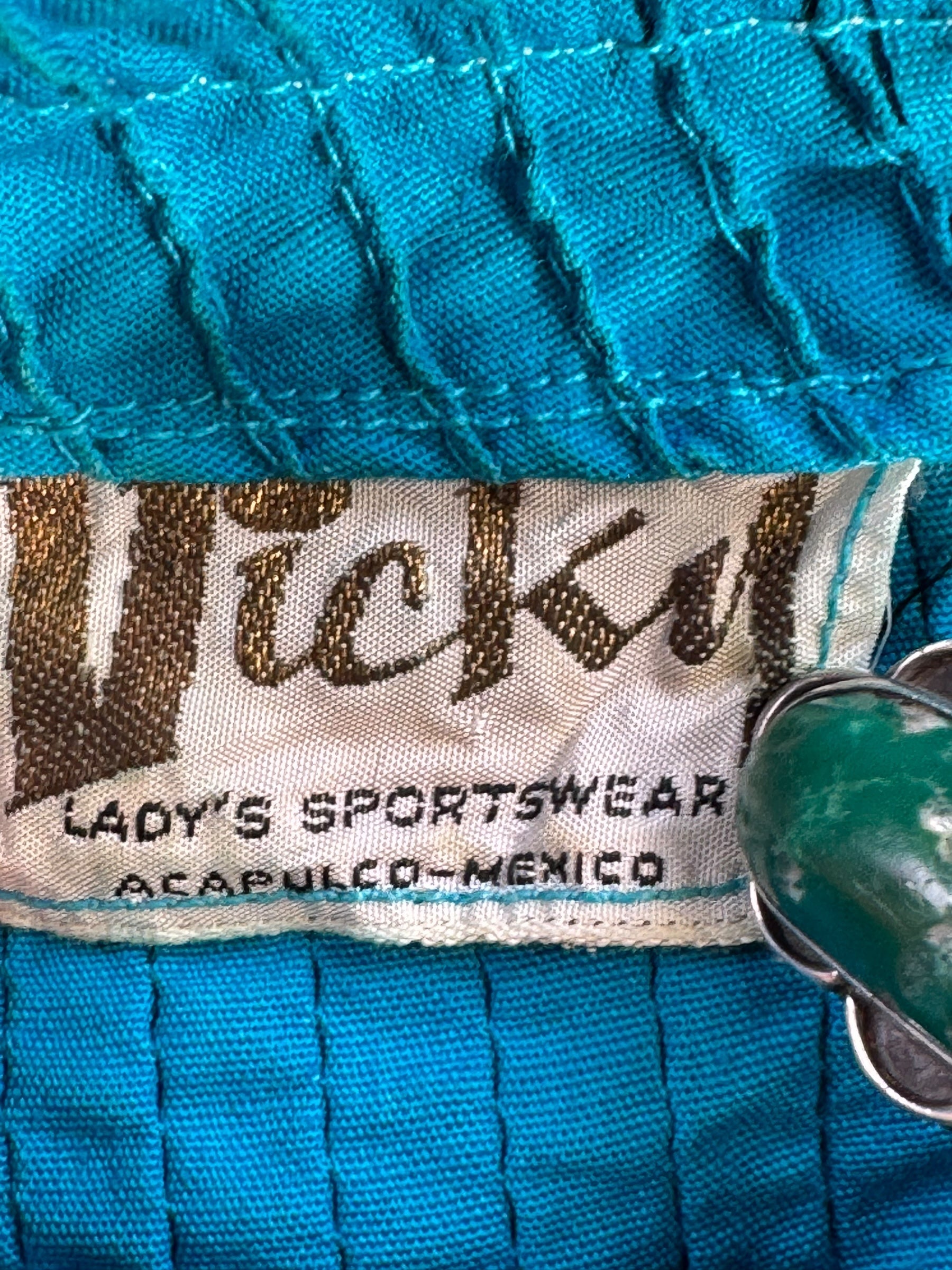 Tag view of 1960s Vicki Mexican Tunic L