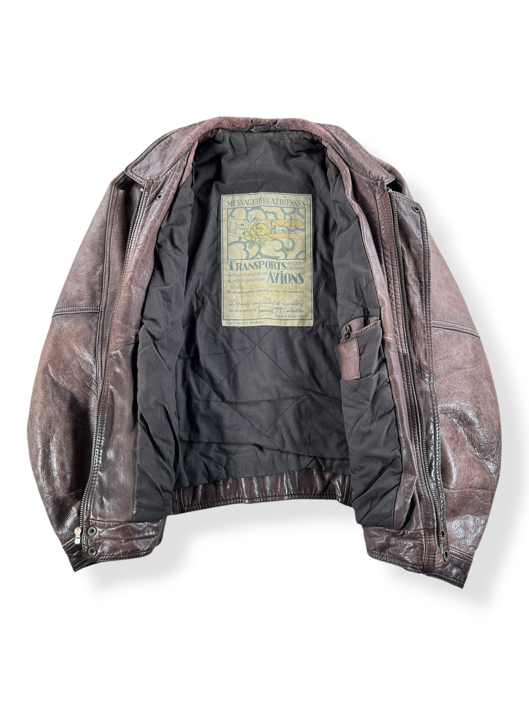 Inside of Vintage Elliot Kastle 1983 Leather Jacket SZ 40