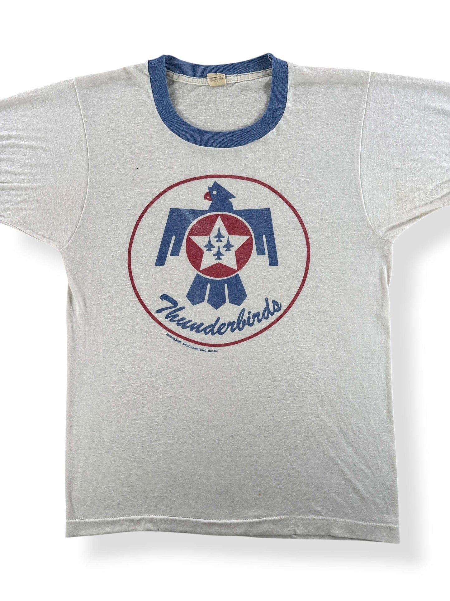 Front Close Up of Vintage Thunderbirds Air Force Tee SZ M (Fits S)