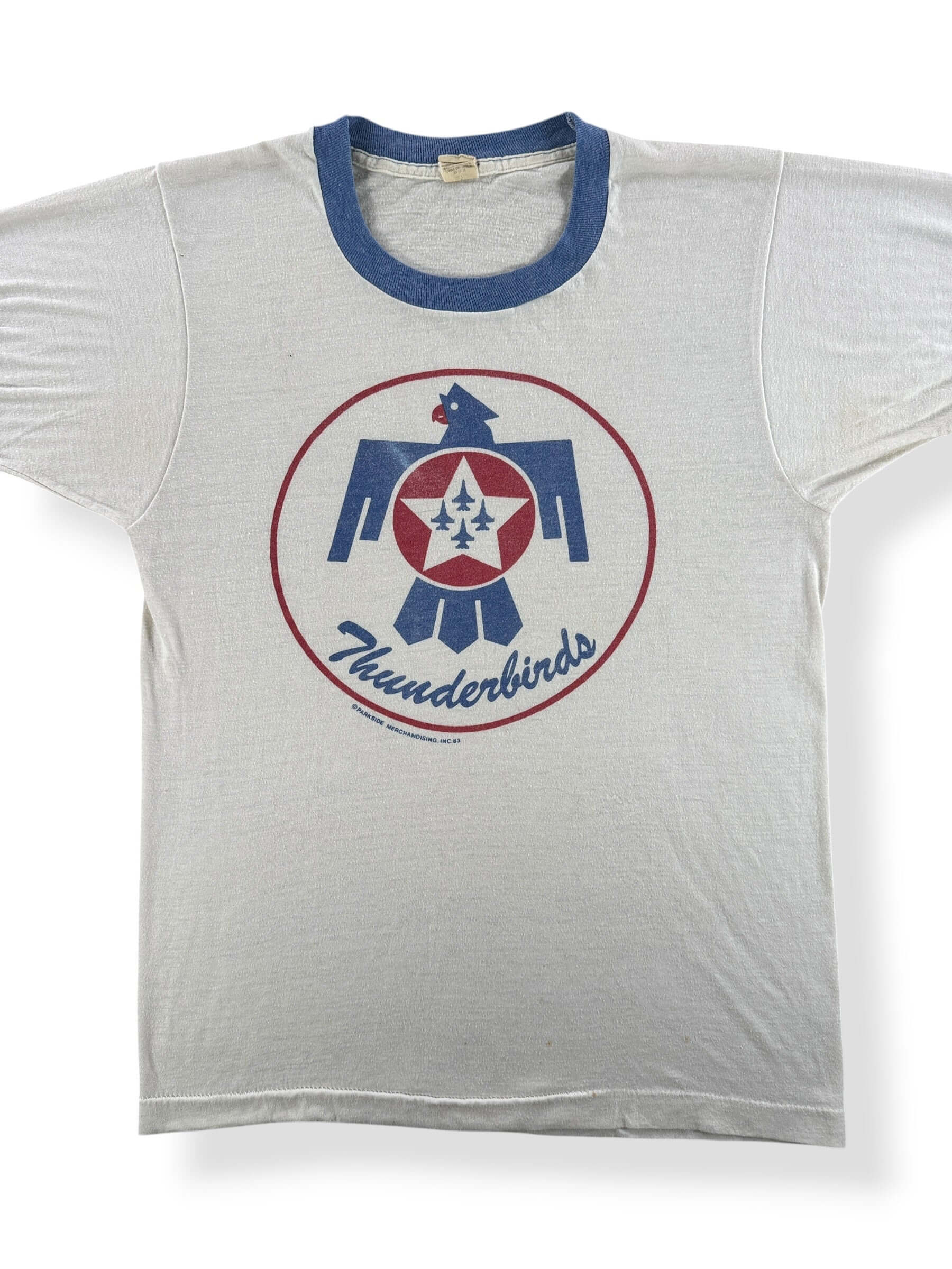 Front Close Up of Vintage Thunderbirds Air Force Tee SZ M (Fits S)