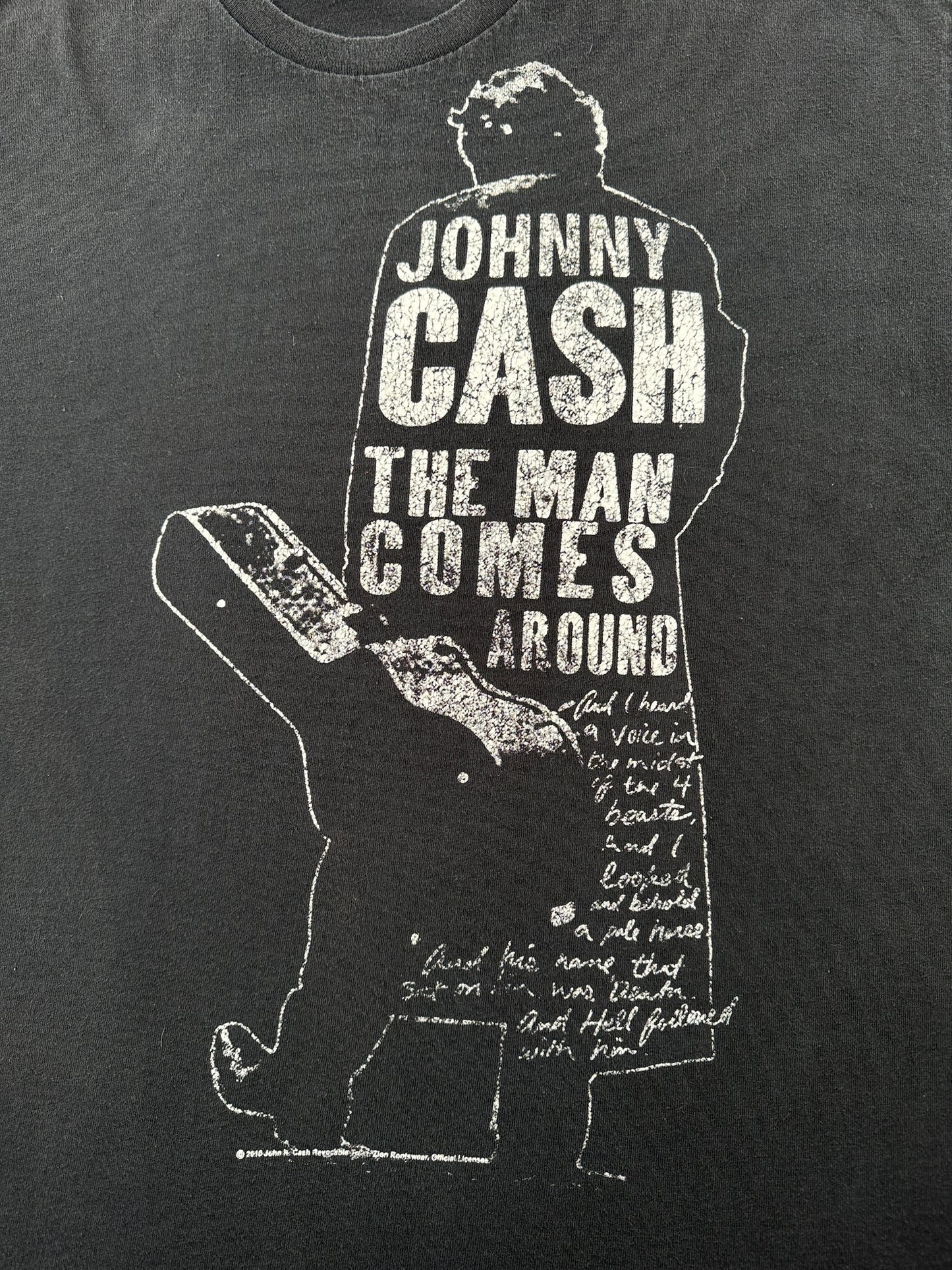 Graphic of 2010 Johnny Cash Tee SZ XL