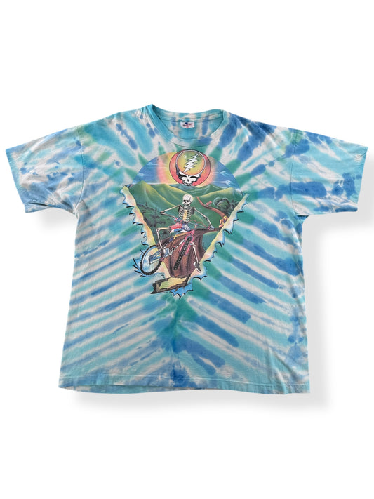 Front of Vintage Cosmic Charlie Grateful Dead Mountain Biking Tee SZ XXL