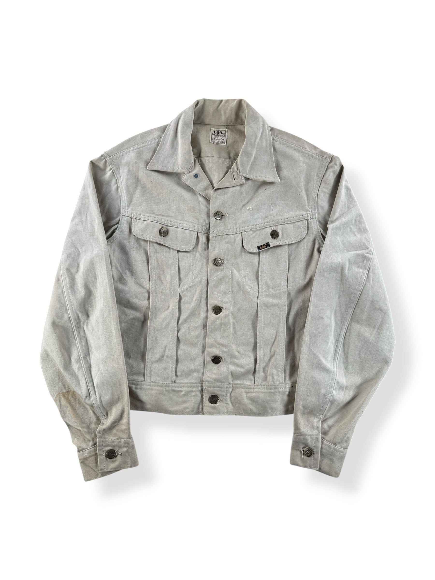 Front of Vintage Repaired Lee Westerner Jacket SZ 38 - AS IS