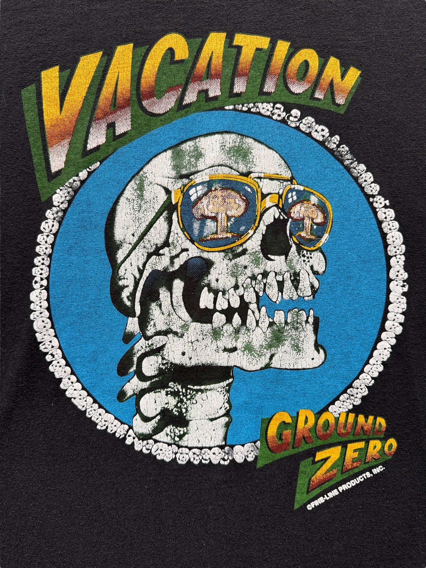 front graphic of Vintage Vacation Ground Zero Tee SZ XL