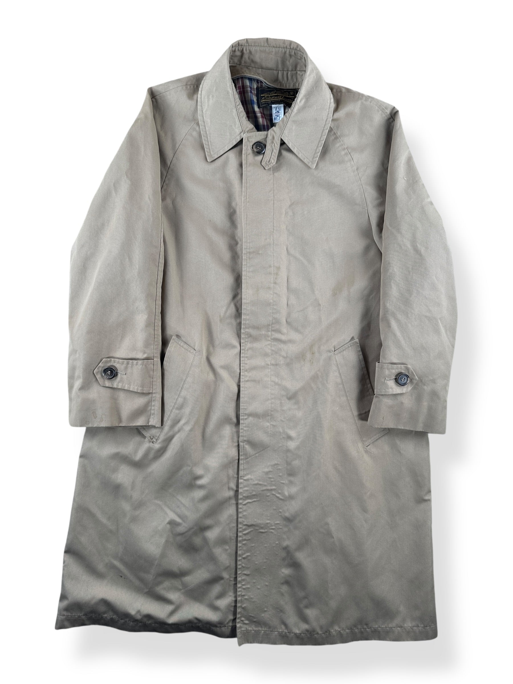 Front of Vintage Eddie Bauer Nylon/Cotton Blend Trench Coat SZ L